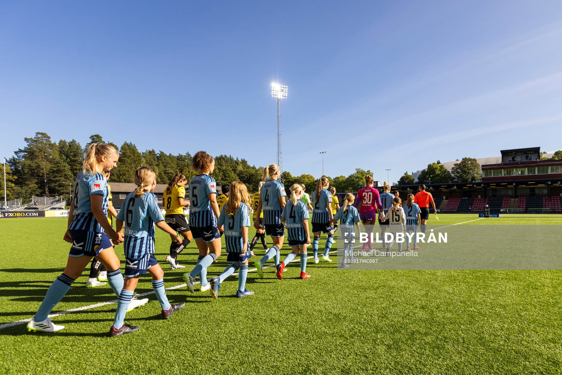 Djurgårdens och Häckens spelare i lineup innan
