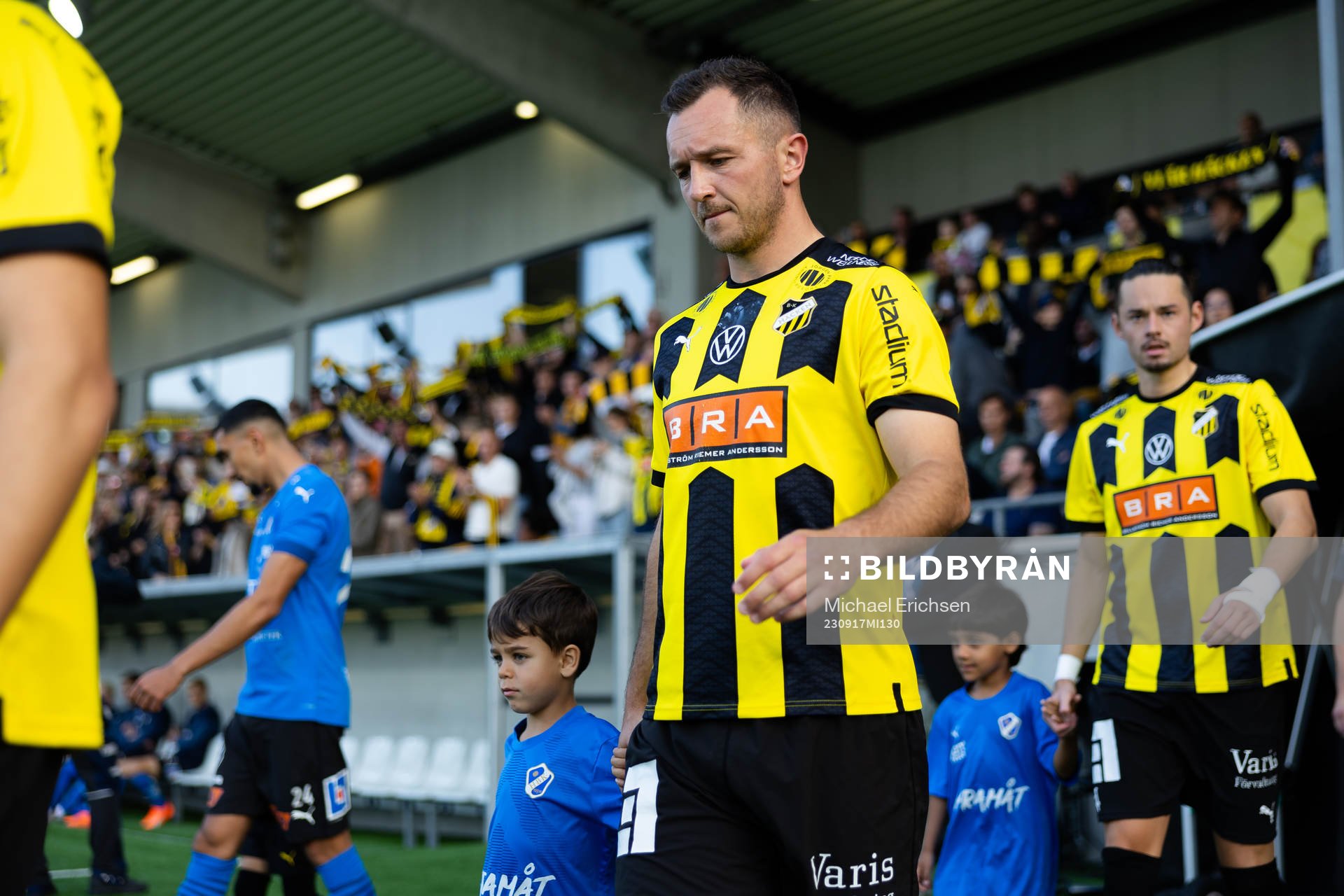 Häckens Even Hovland innan fotbollsmatchen i Allsvenskan