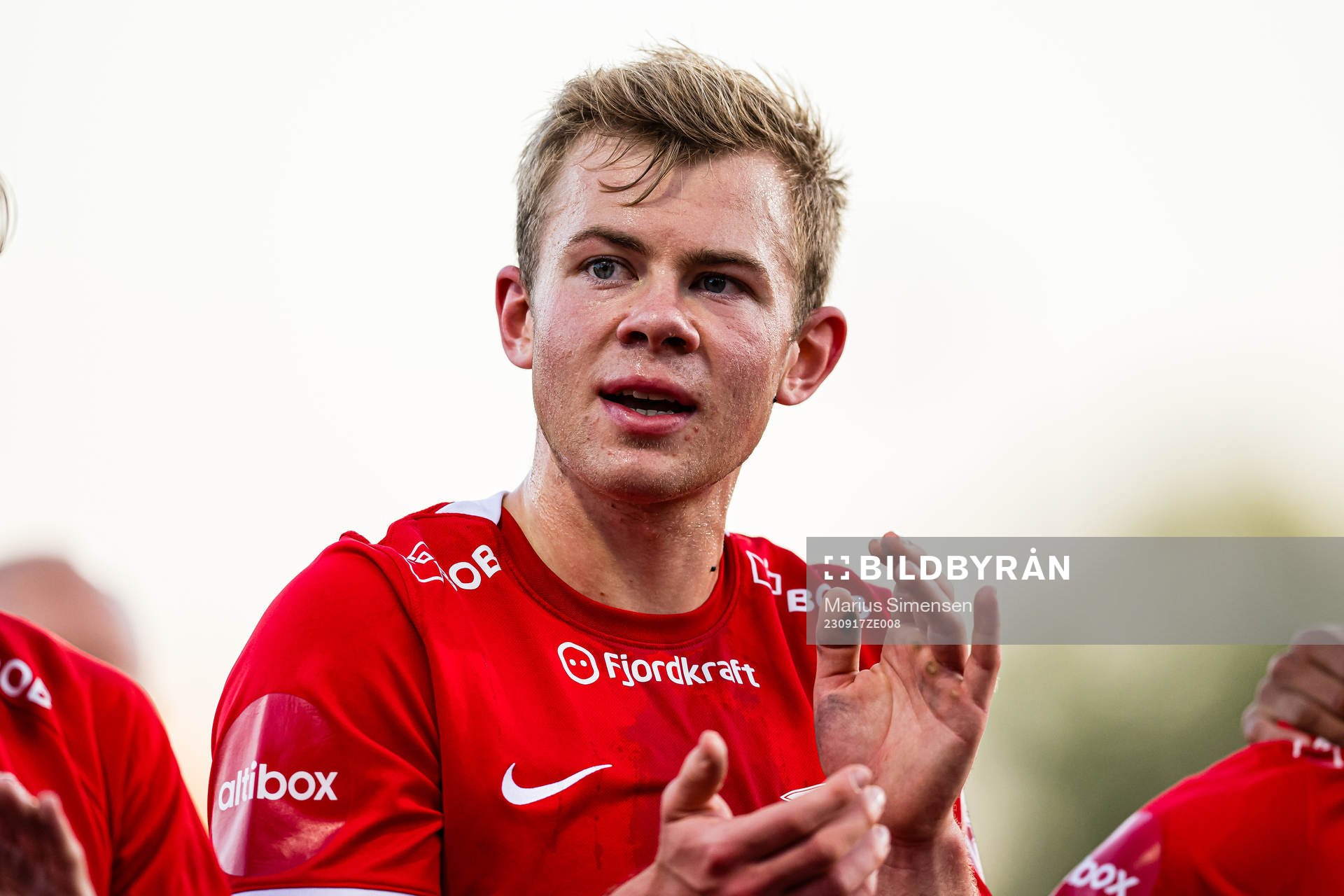 Aune Heggebø of Brann after the Eliteserien match between Stabæk and Brann on September 17, 2023 in Bekkestua.