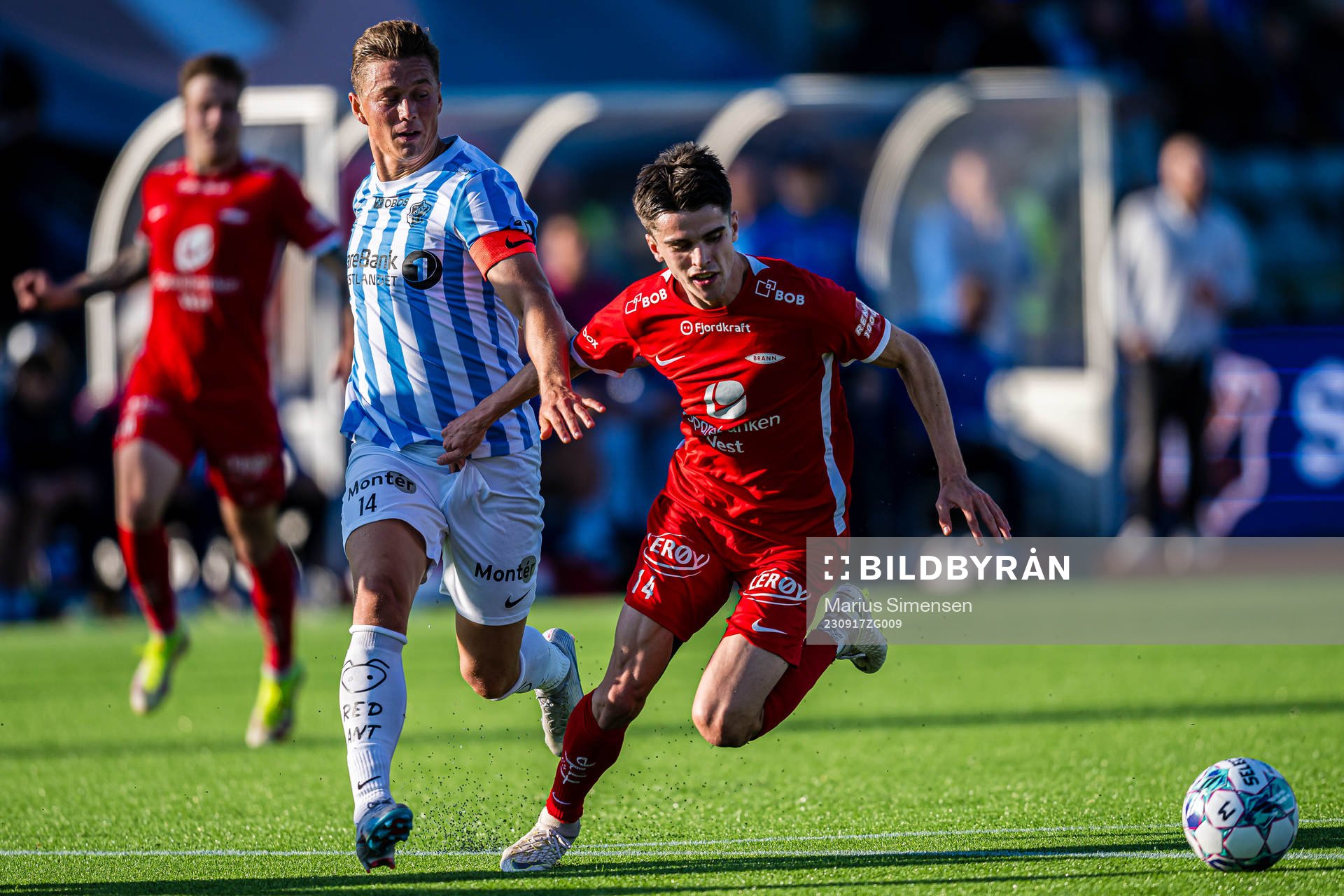 Fredrik Krogstad of Stabæk and Ulrik Mathisen of Brann