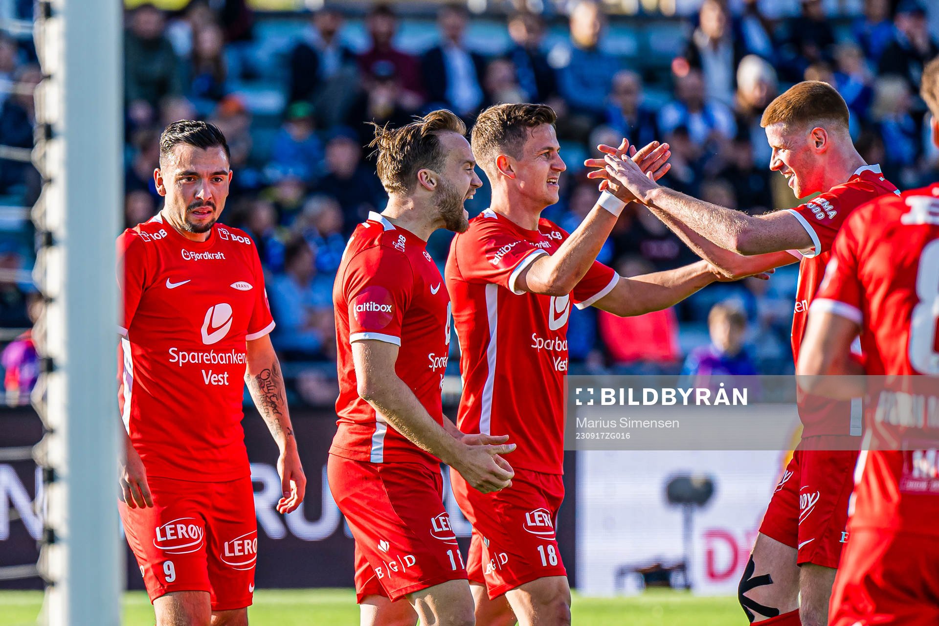 Bård Finne of Brann celebrates