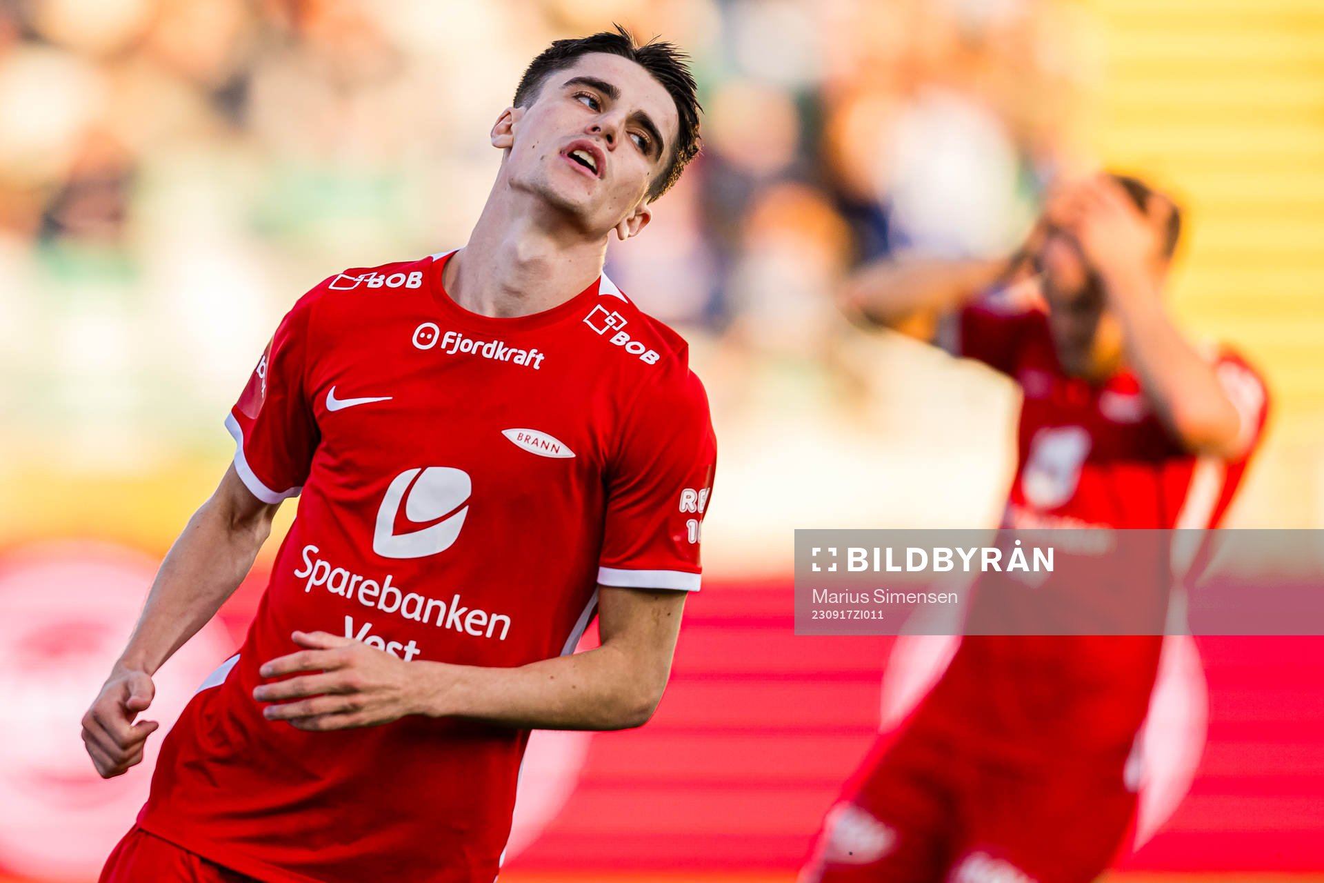 Ulrik Mathisen of Brann reacts