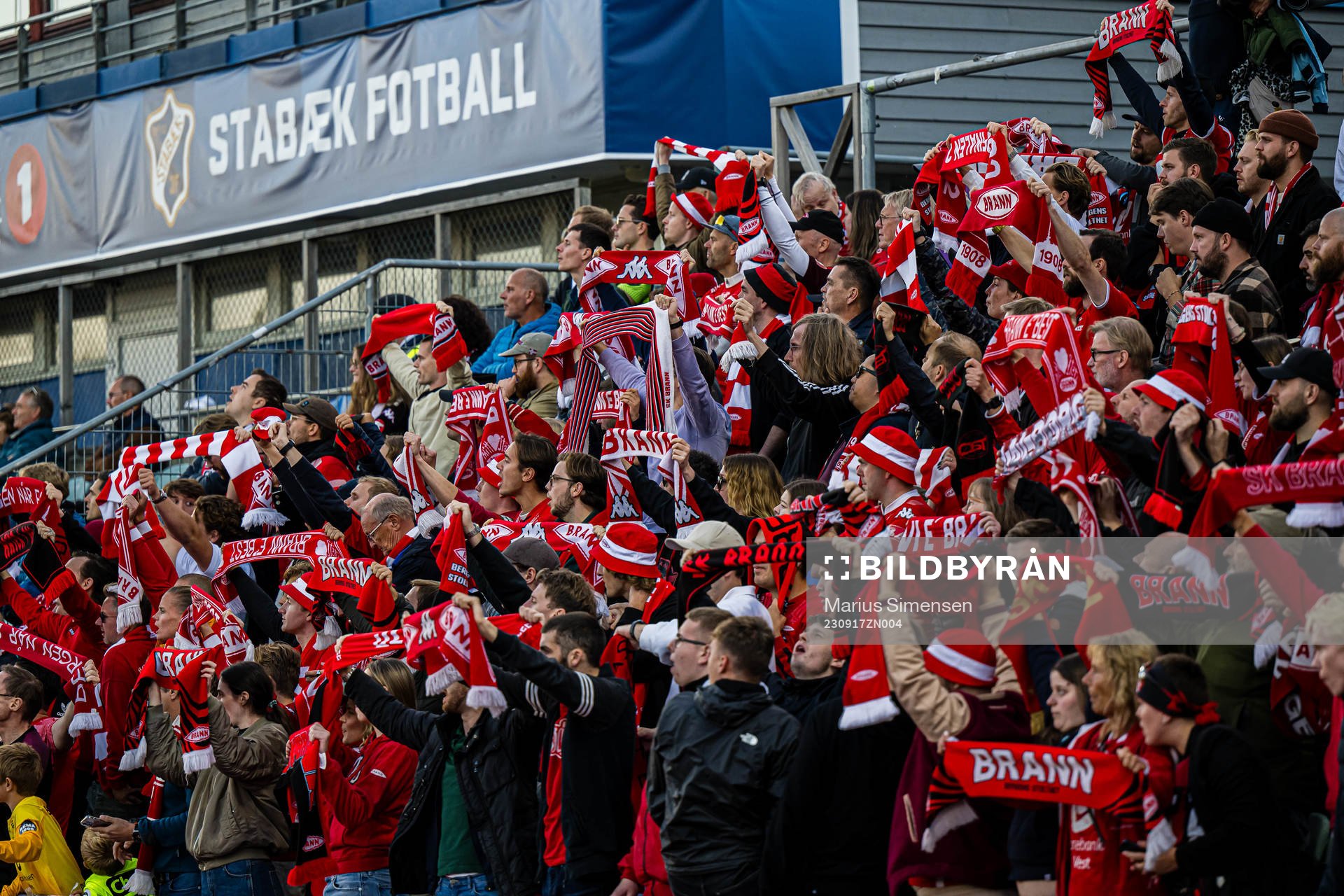 Spectators in the stands