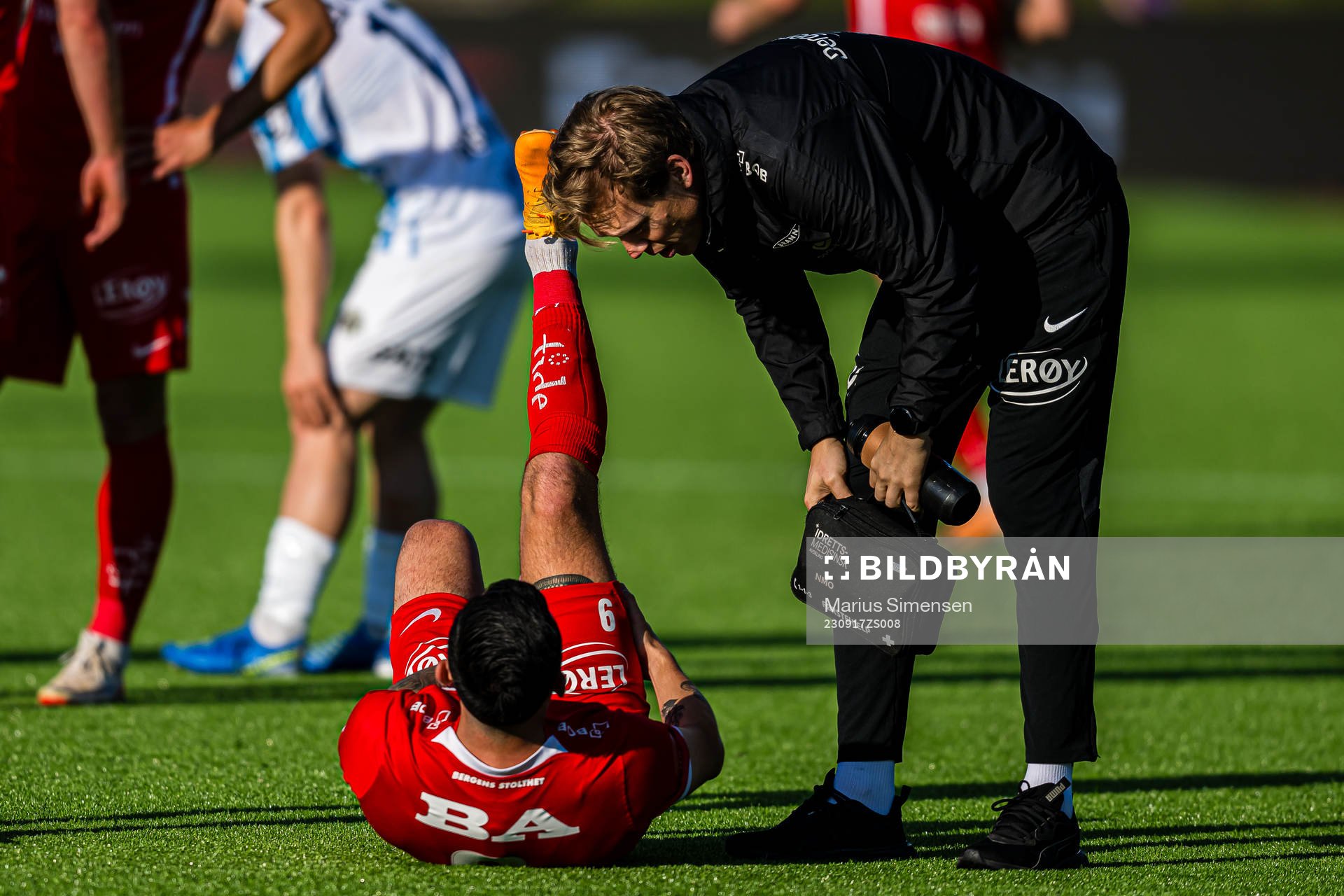 Niklas Castro of Brann in pain