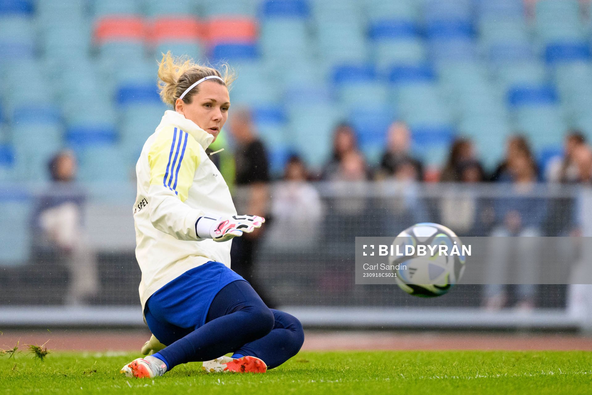 Goalkeeper Jennifer Falk of Sweden