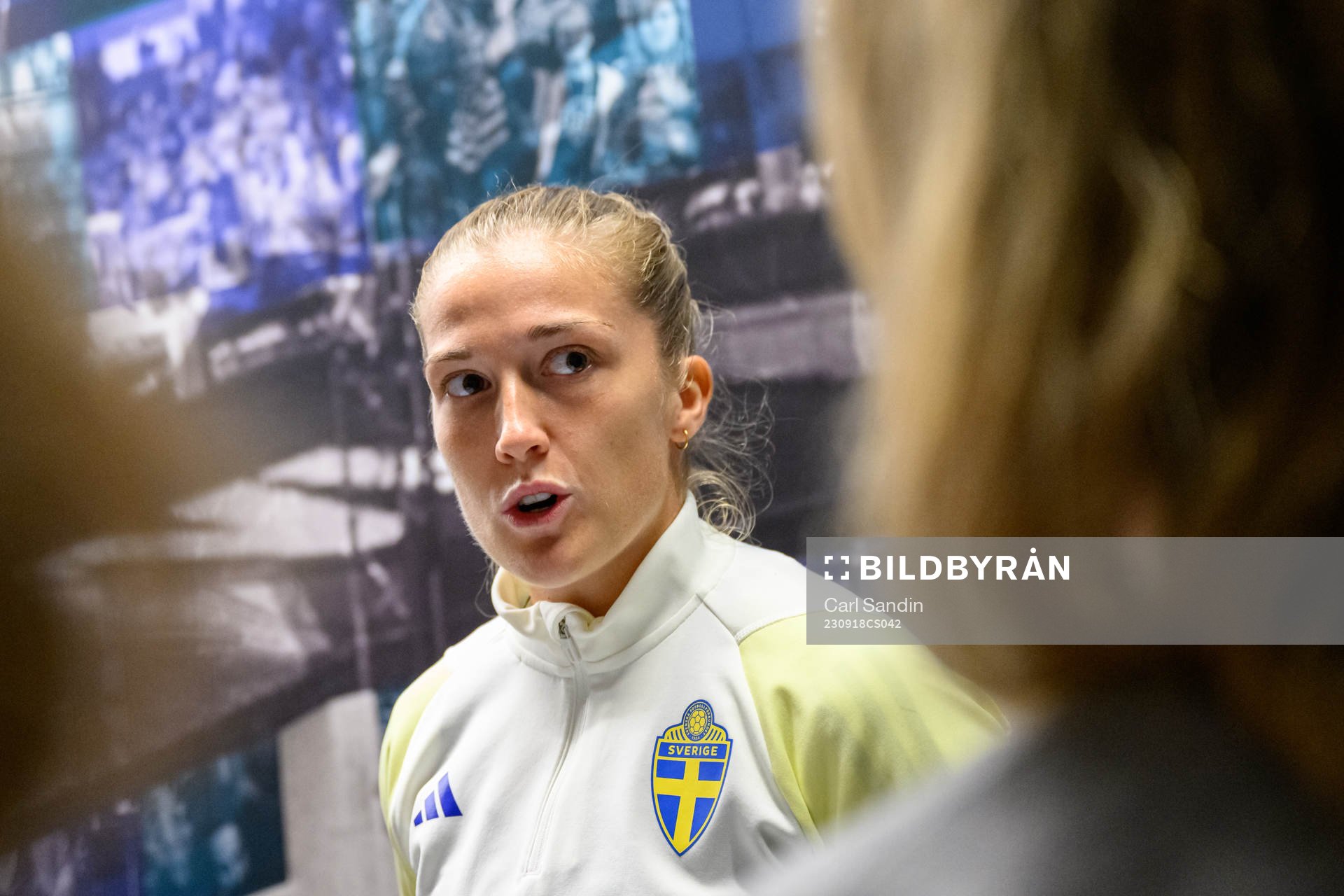 Filippa Angeldahl is being interviewed