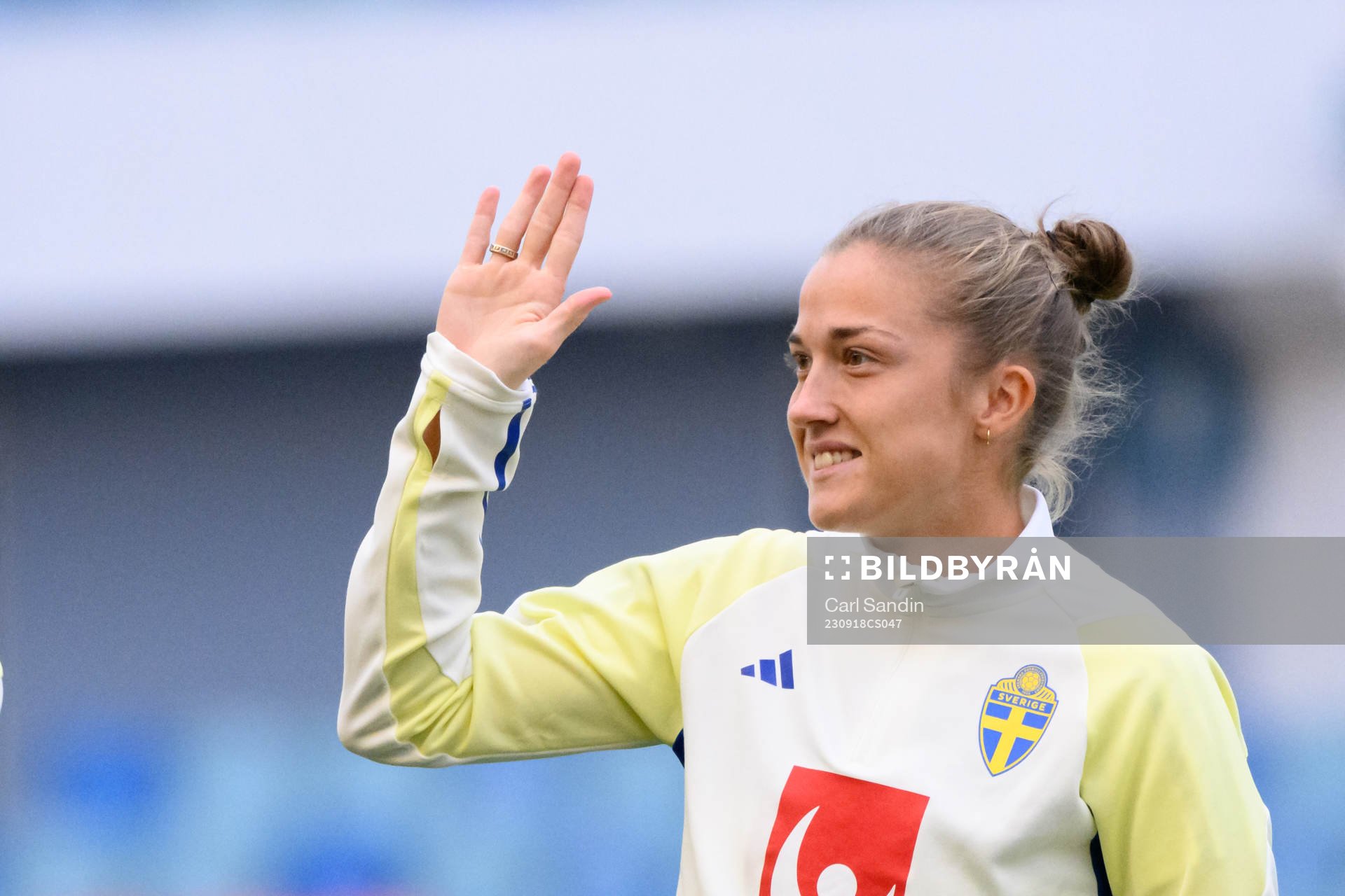 during a training session with the Swedish women's national