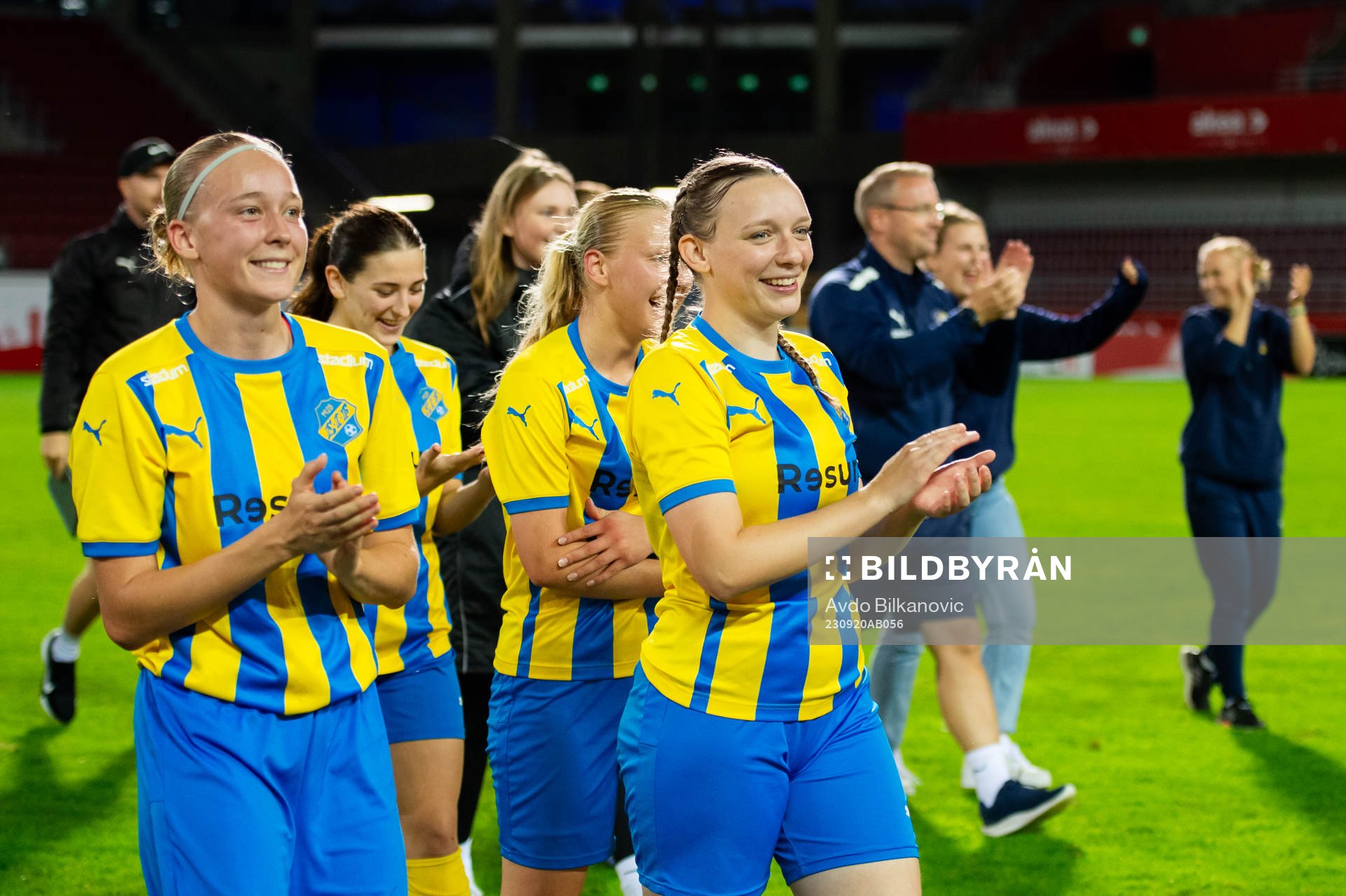 Eskilsminnes spelare jublar