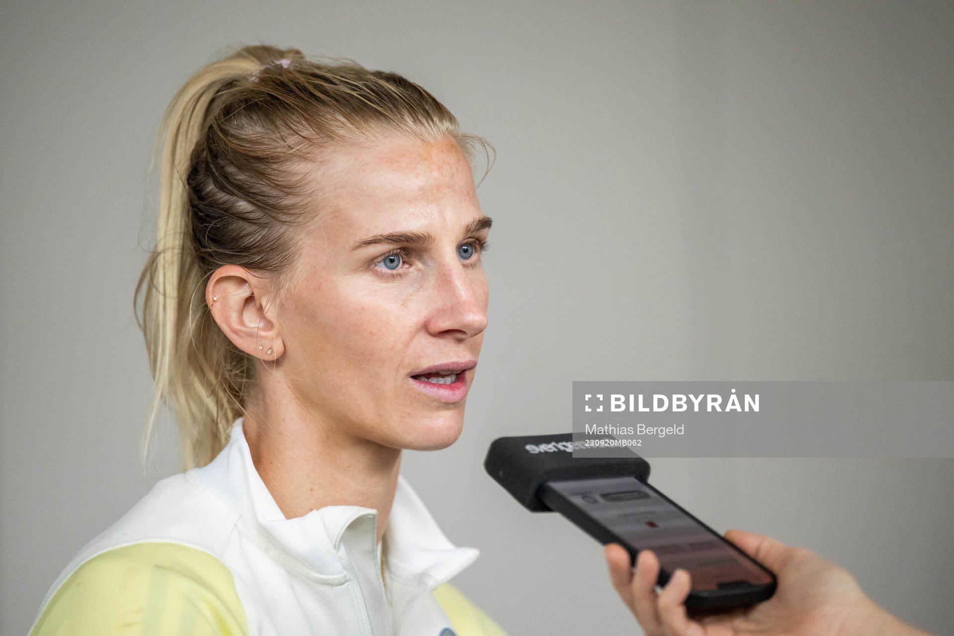 Sofia Jakobsson is interviewed