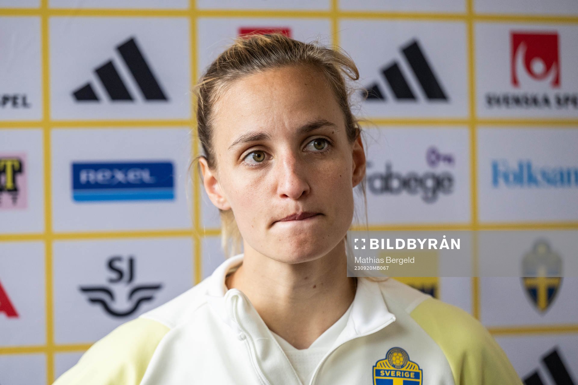 Nathalie Björn is interviewed