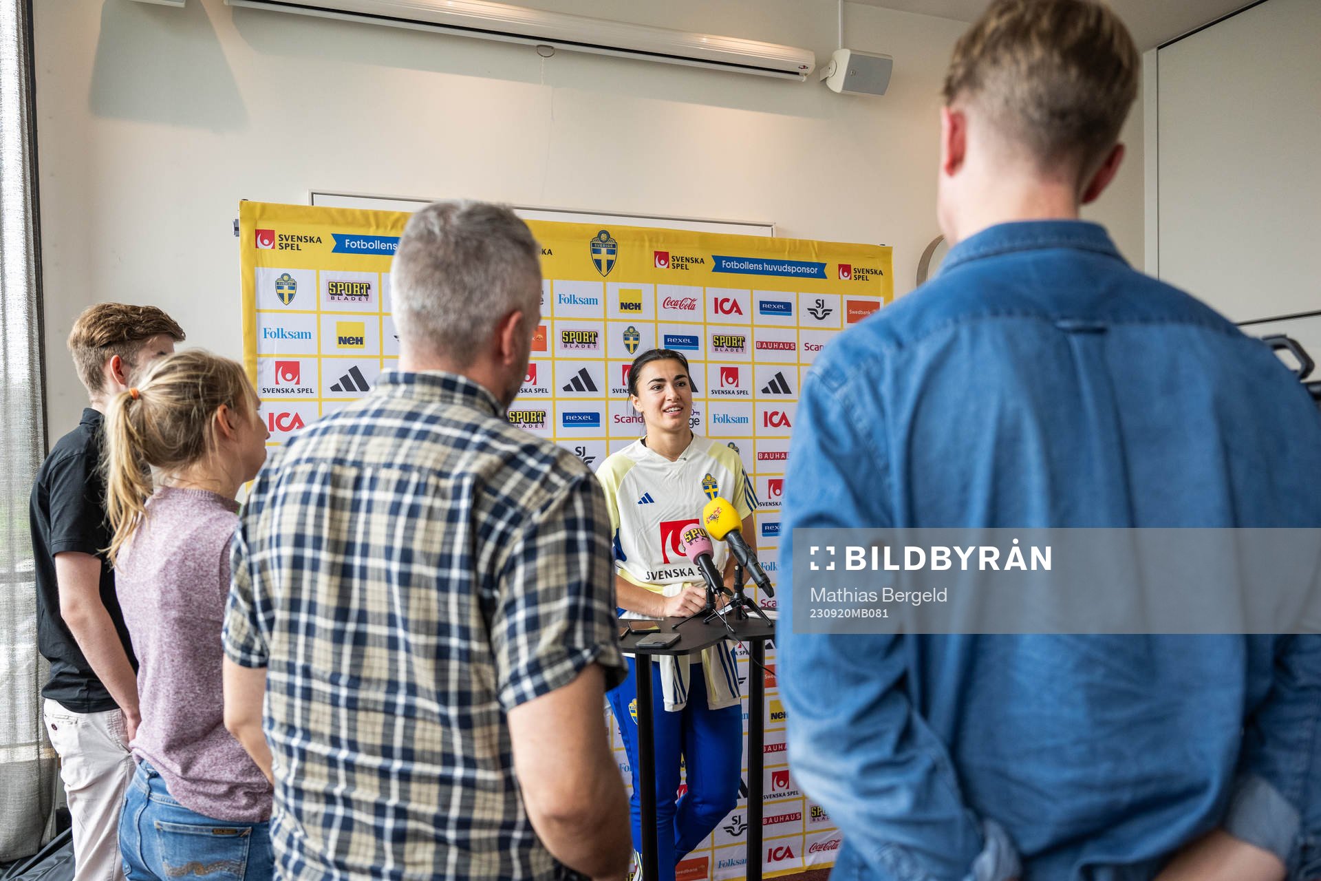 Goalkeeper Zecira Musovic is interviewed