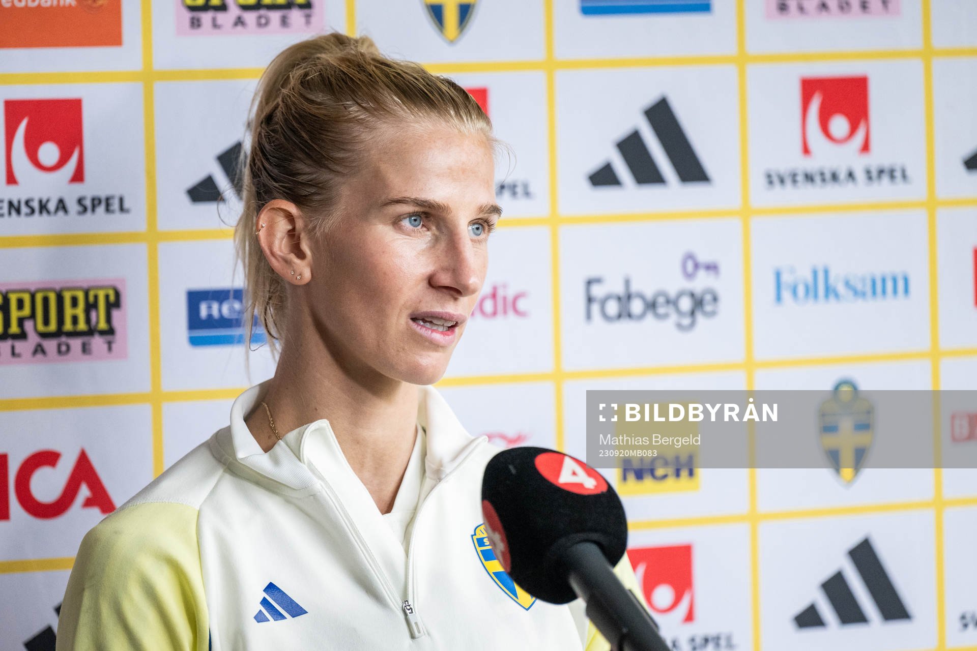 Sofia Jakobsson is interviewed