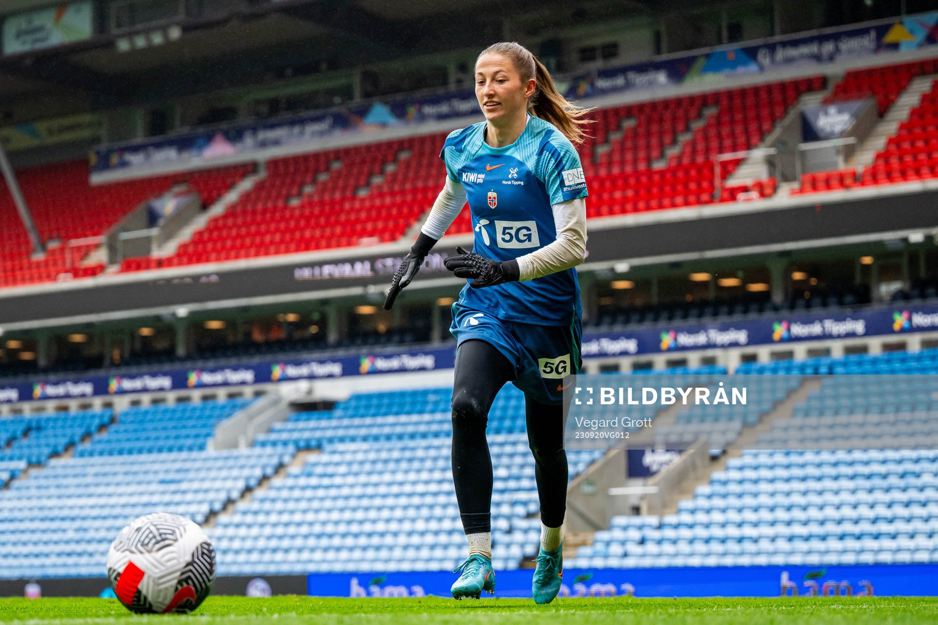 Goalkeeper Cecilie Fiskerstrand of the Norwegian women's