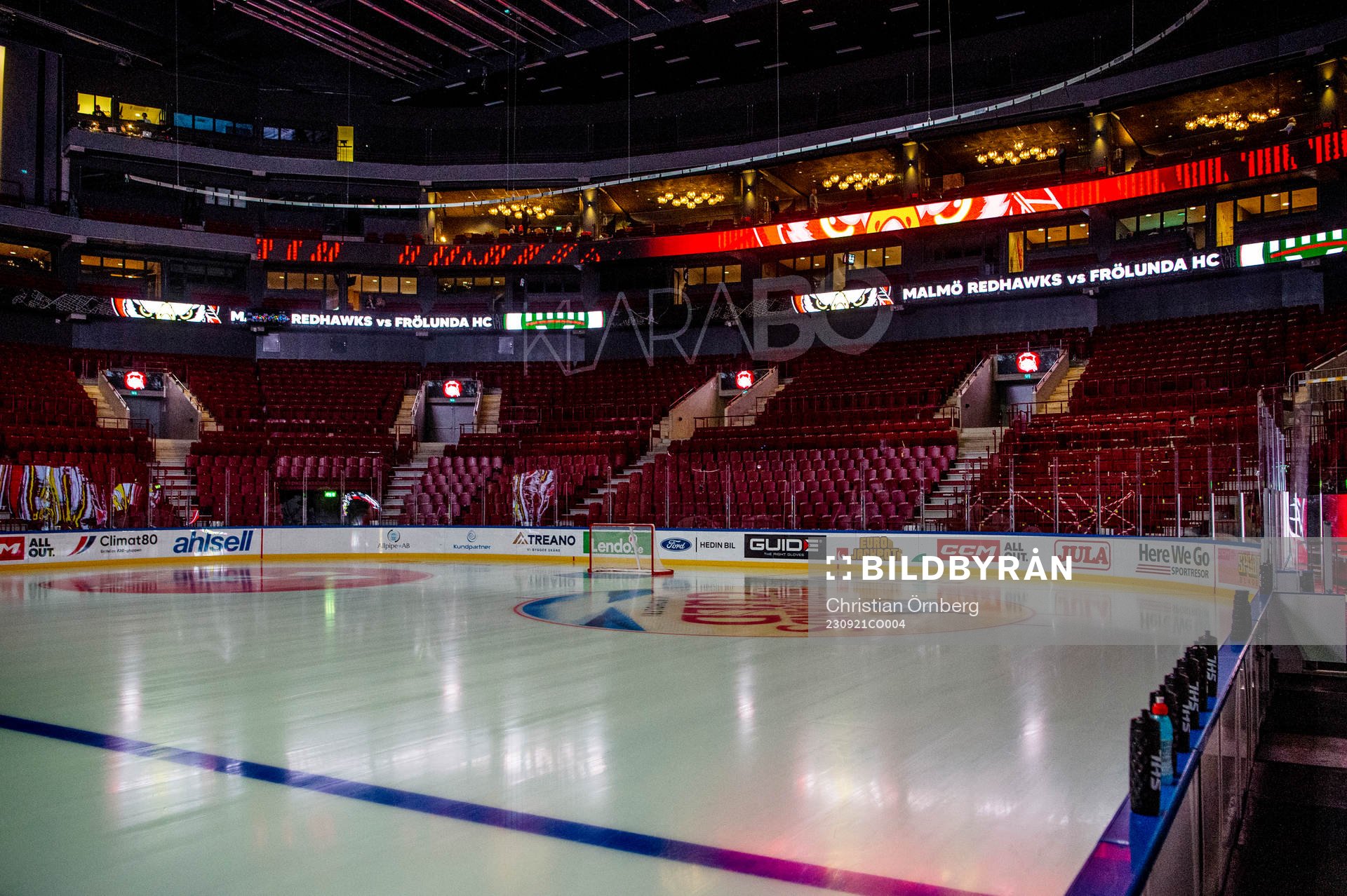 Malmö arena innan ishockeymatchen i SHL mellan Malmö