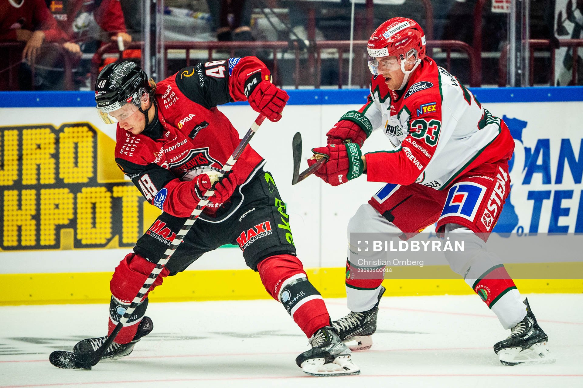 Malmö Redhawks Lauri Pajuniemi mot Frölundas Linus