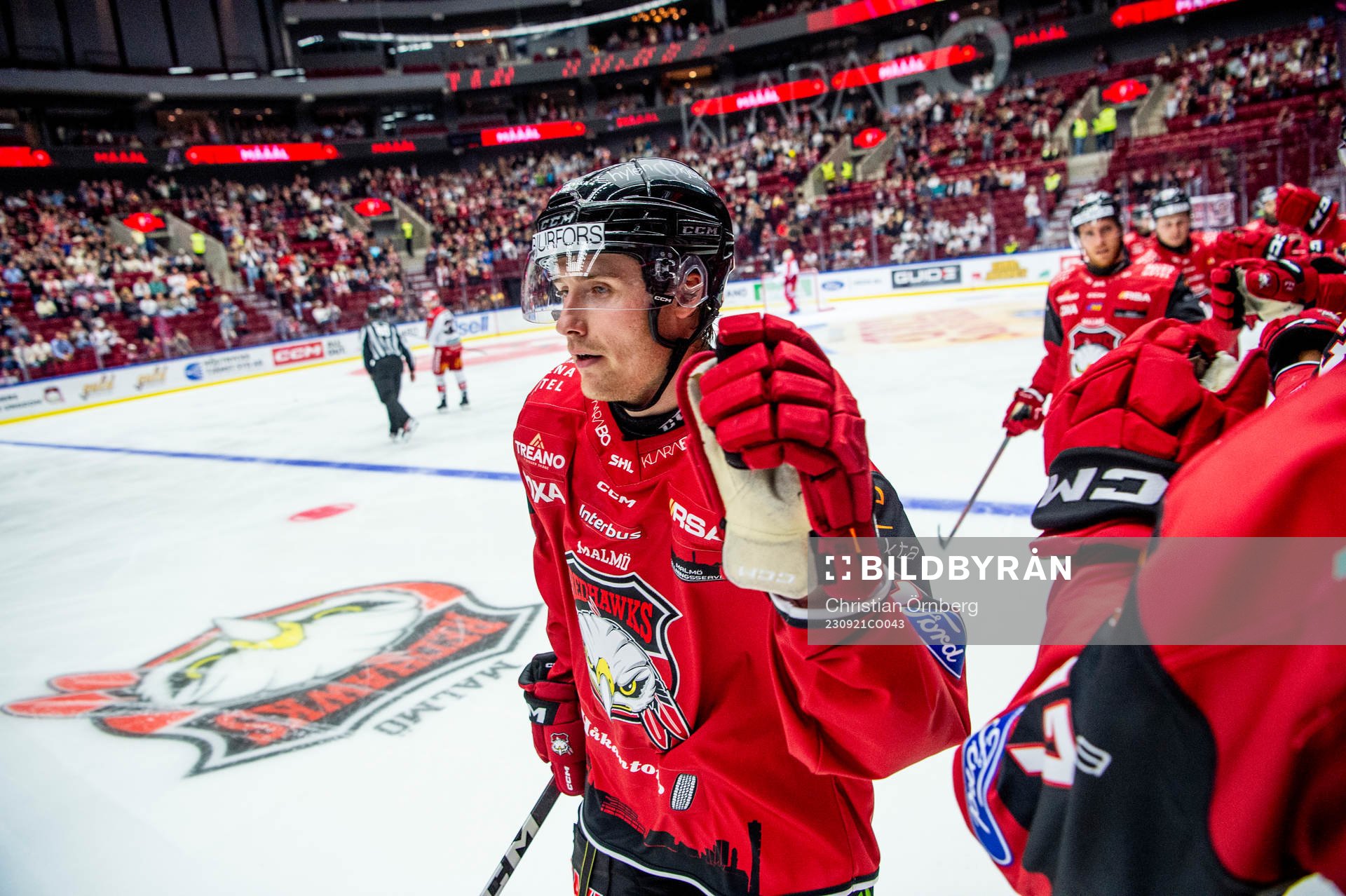 Malmö Redhawks Janne Kuokkanen jublar