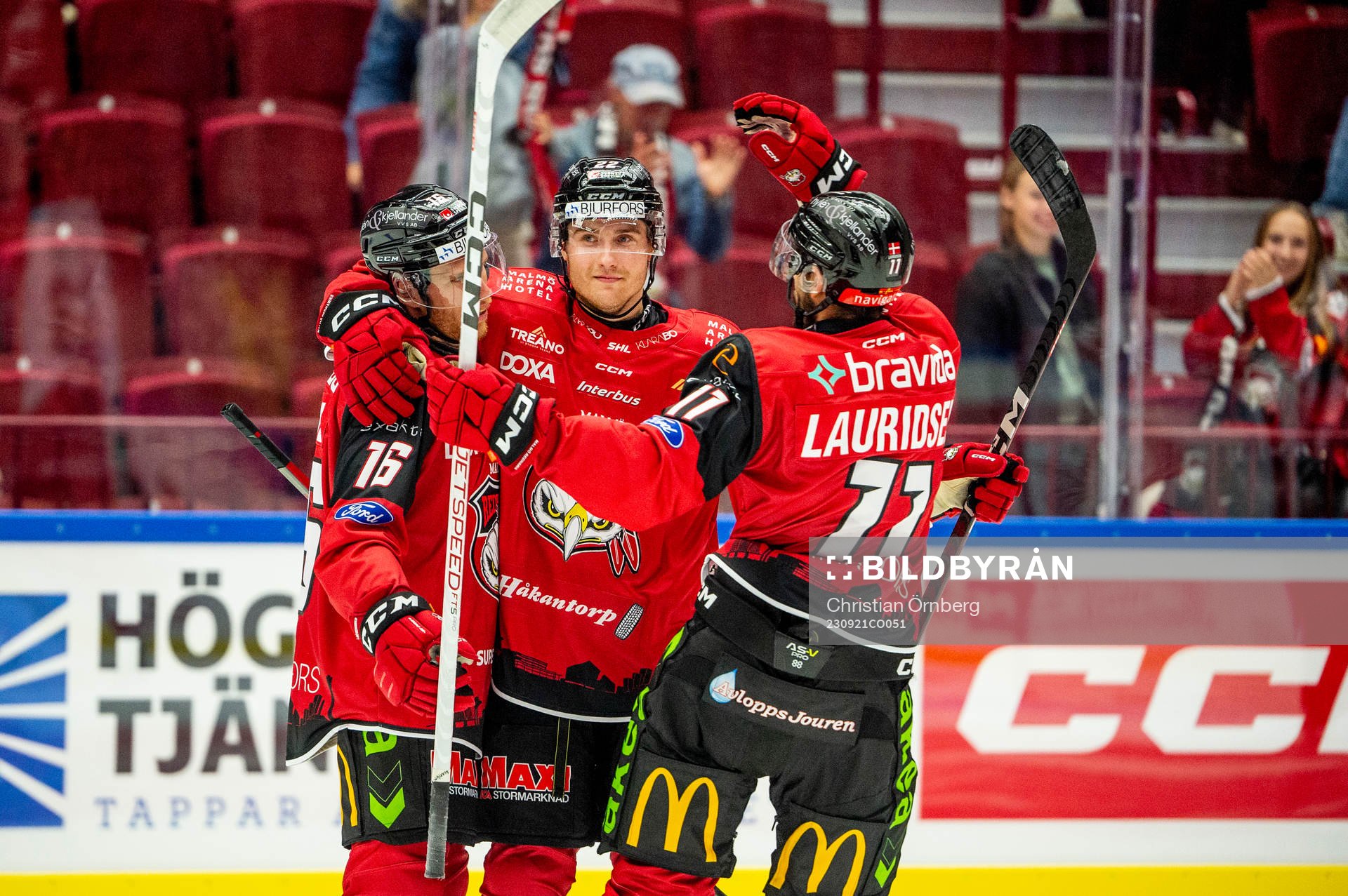 Malmö Redhawks Janne Kuokkanen jublar