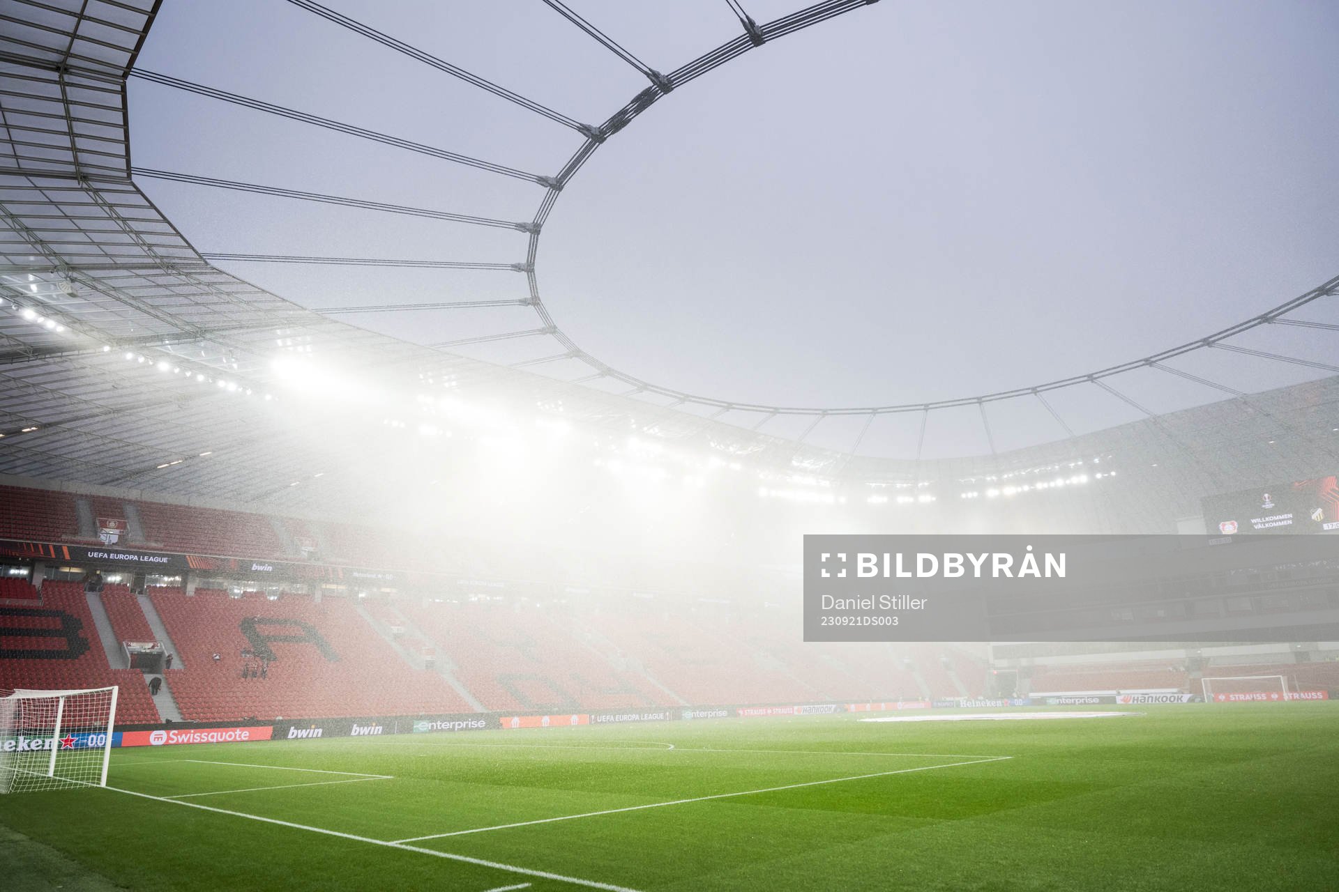 The rain is pouring