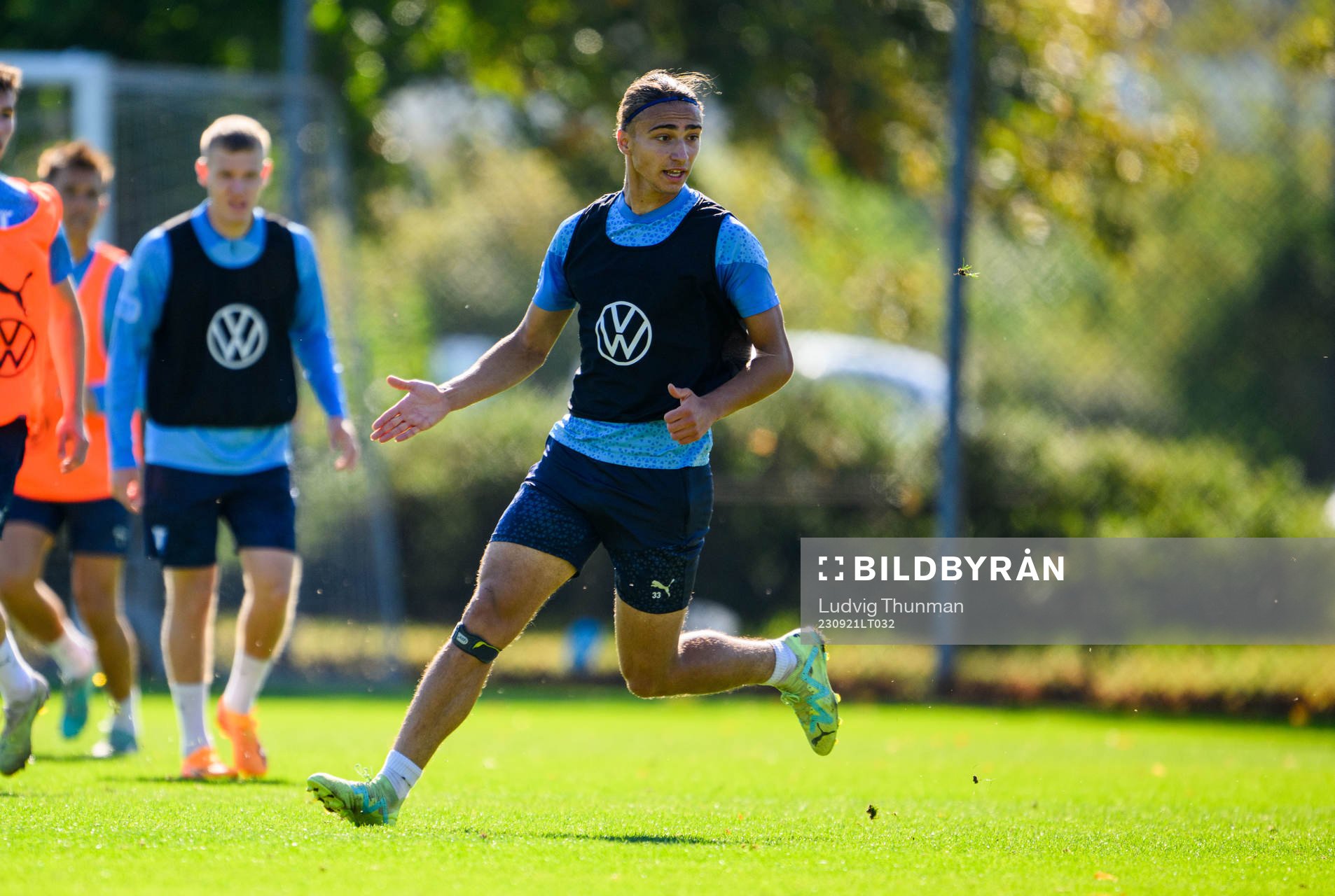 Under en träning med Malmö FF