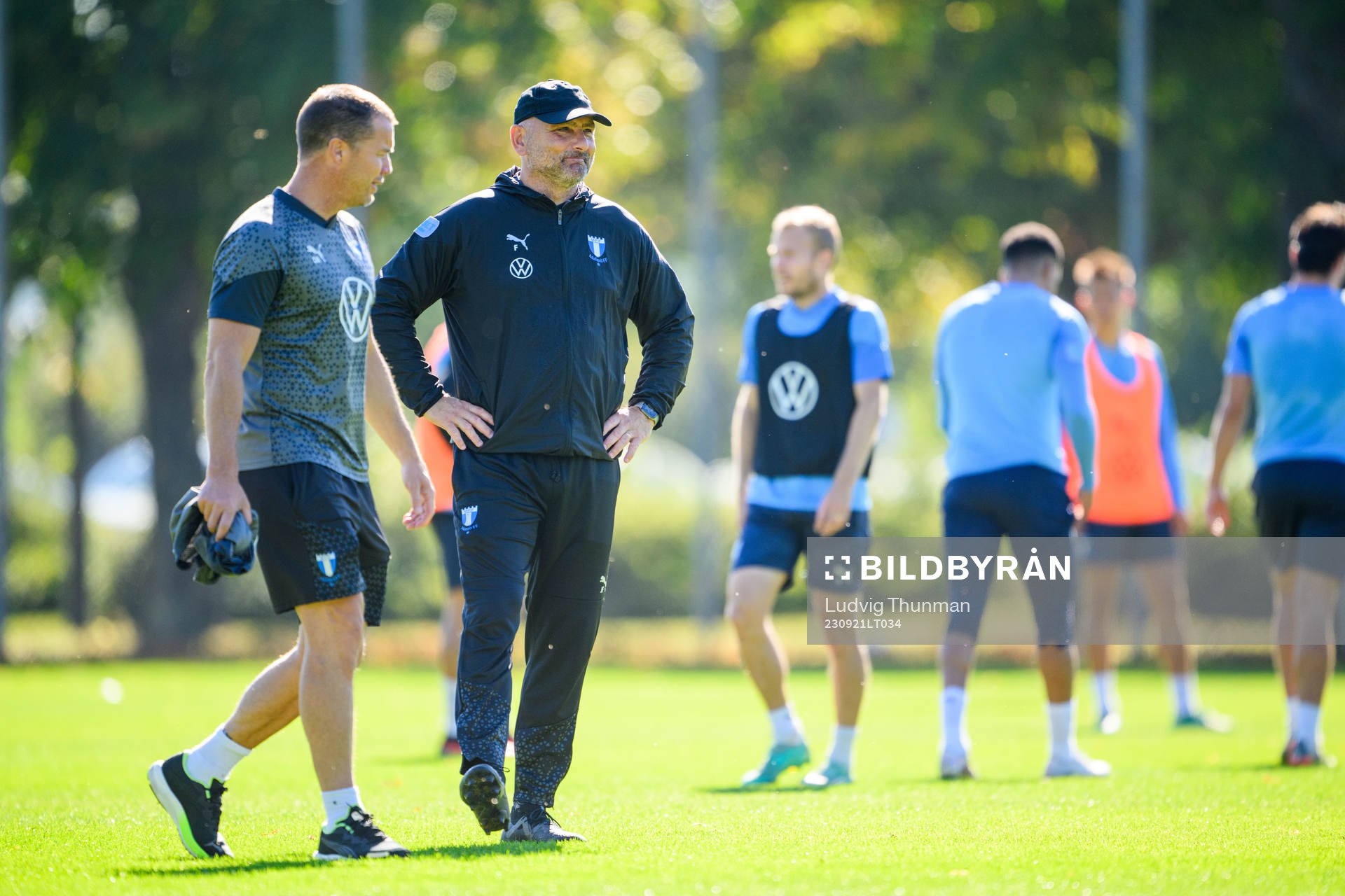 Malmö FFs Jonnie Fedel och sportchef Daniel Andersson