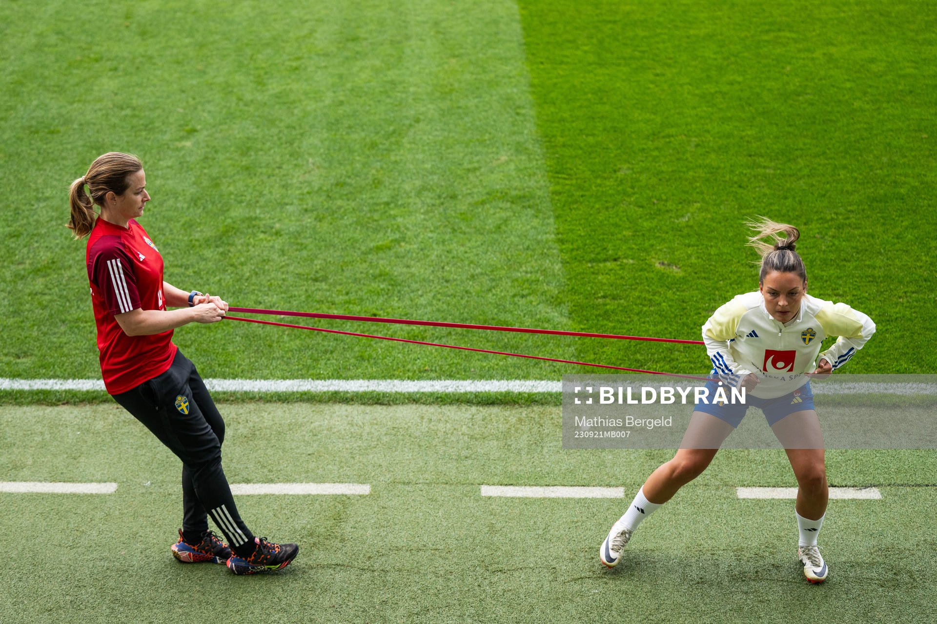 Physio Jenny Larsson and Johanna Rytting Kaneryd