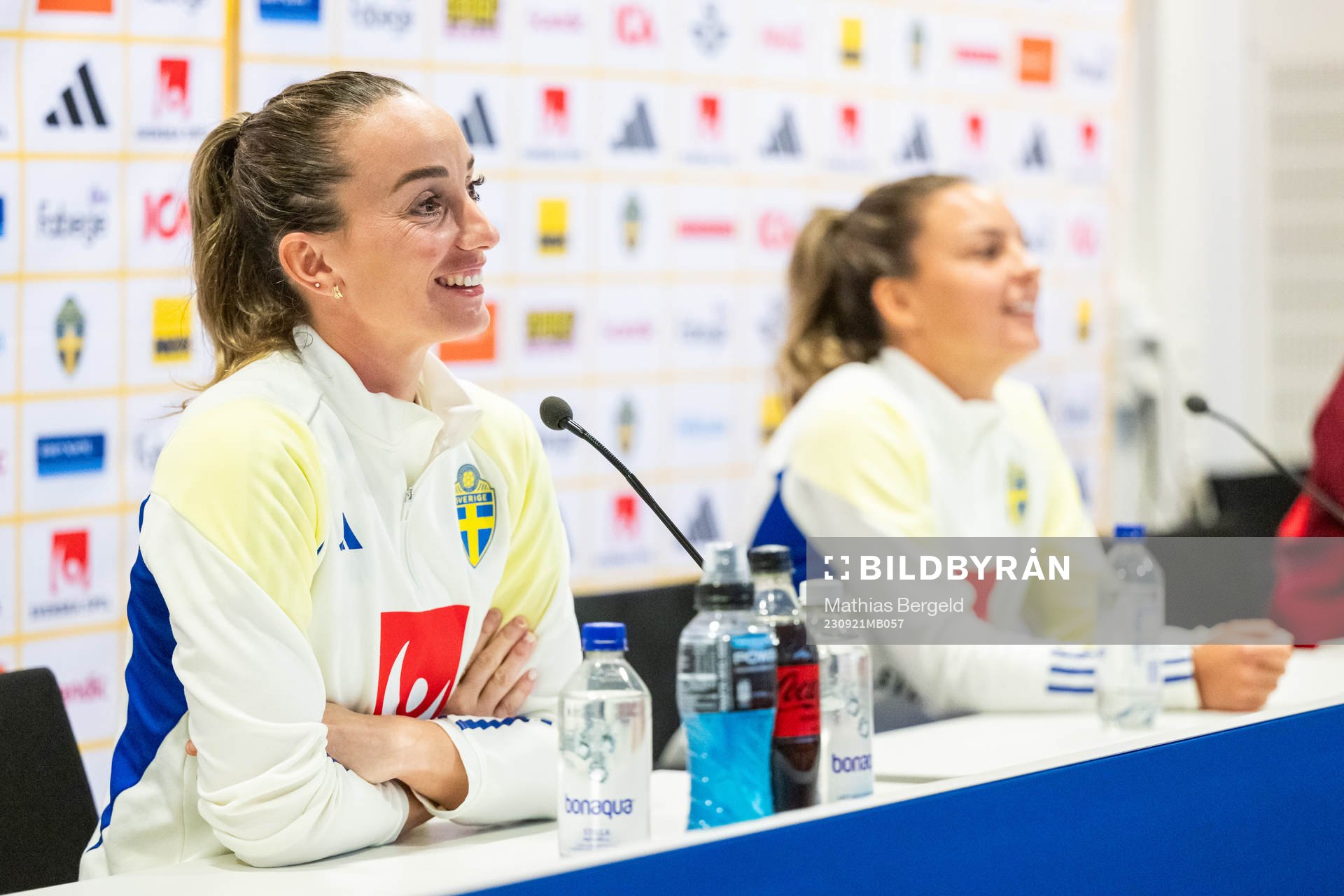 Kosovare Asllani and Johanna Rytting Kaneryd