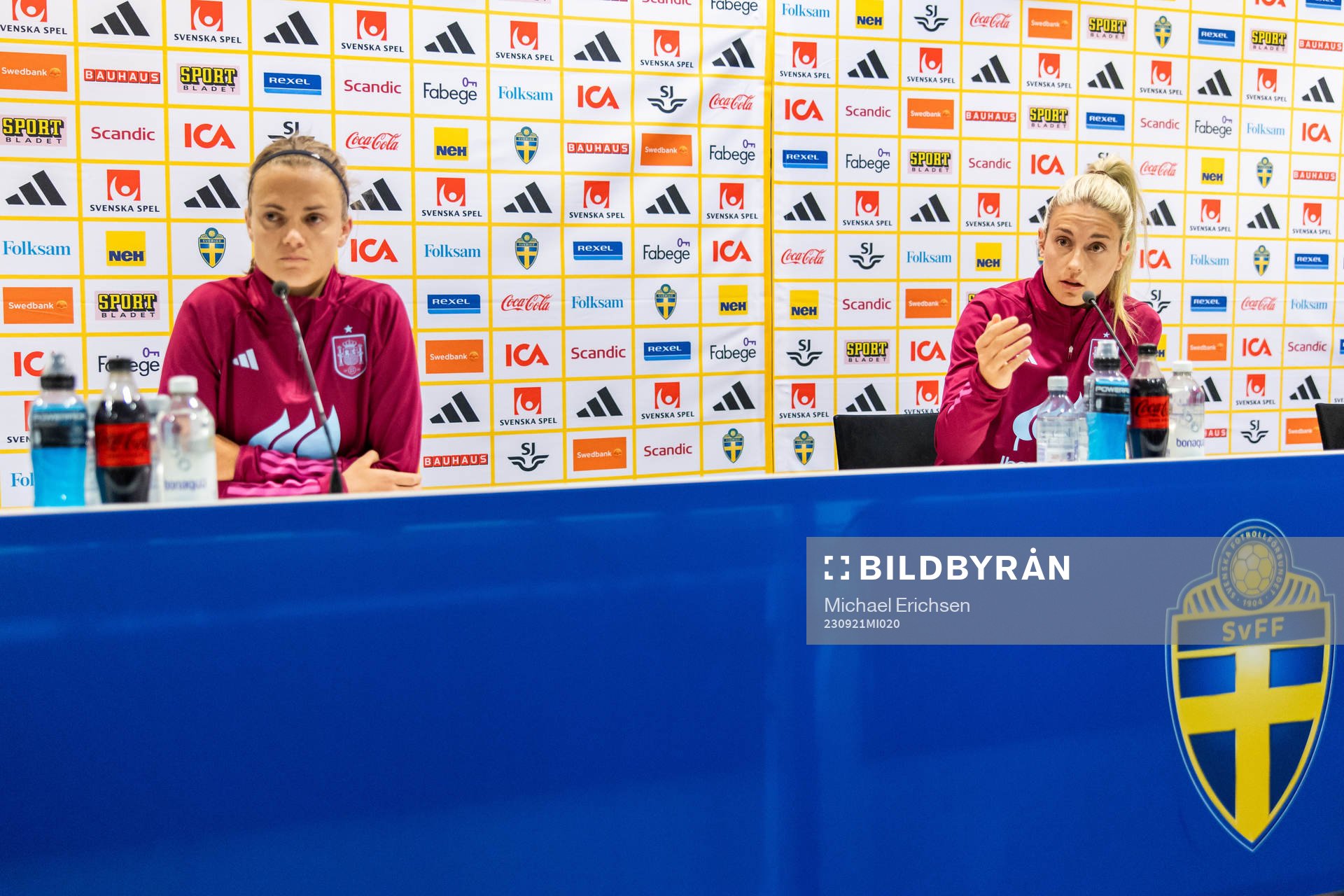 Irene Paredes and Alexia Putellas of the Spanish Women's
