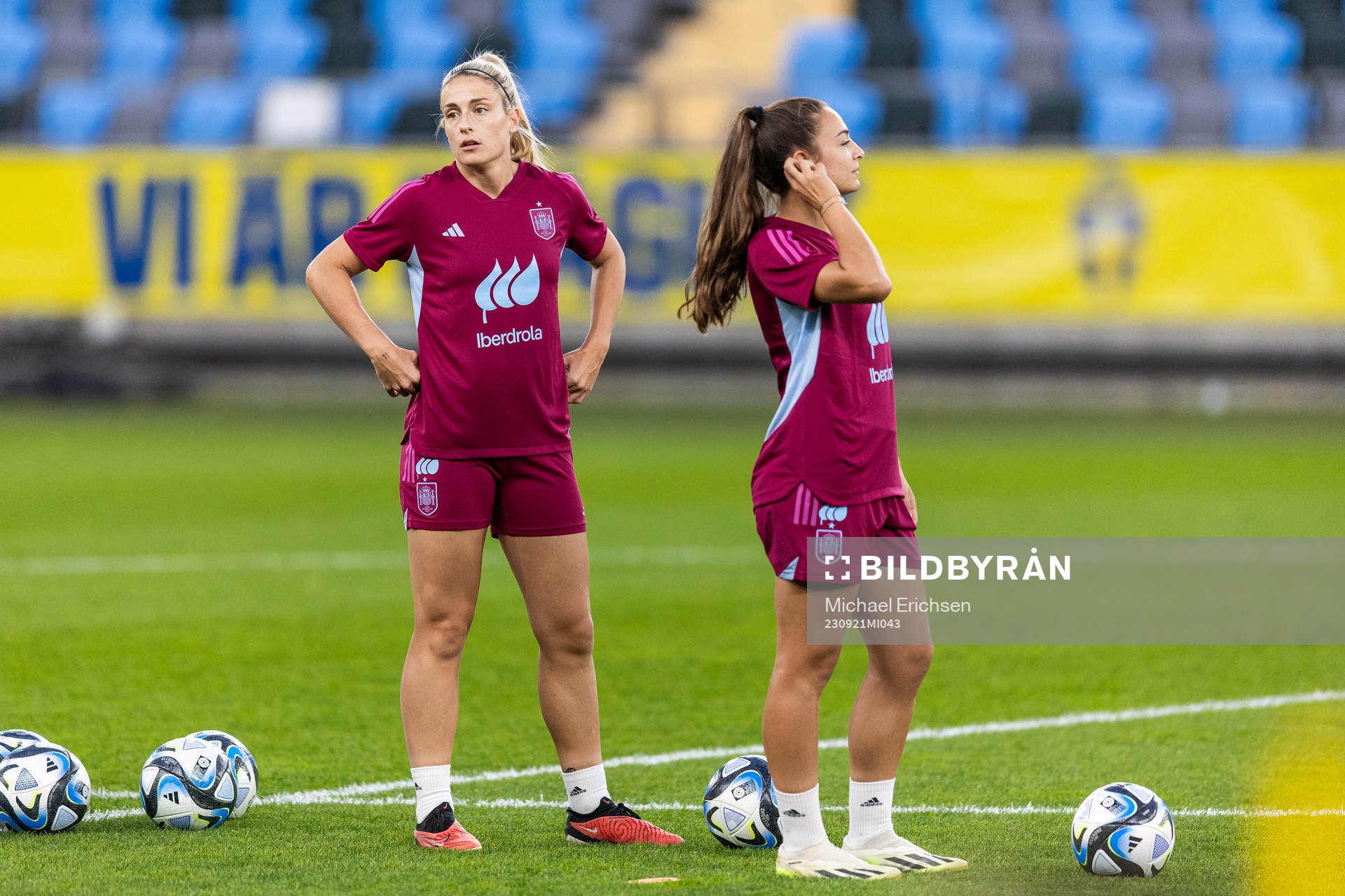 Alexia Putellas of the Spanish women's national football team during a training session on September 21, 2023 in Gothenburg. 