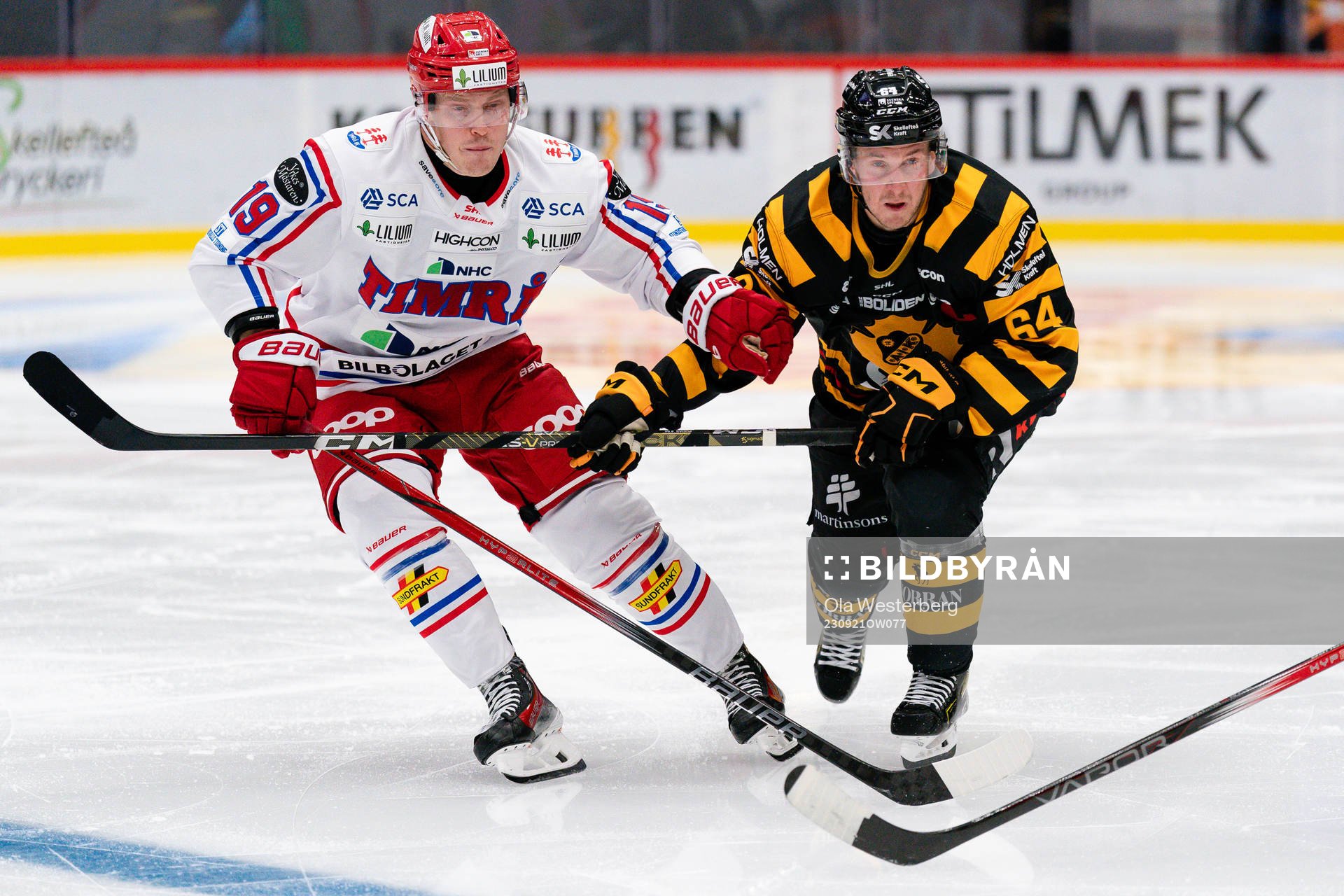 Timrås Erik Andersson och Skellefteås Jonathan Pudas