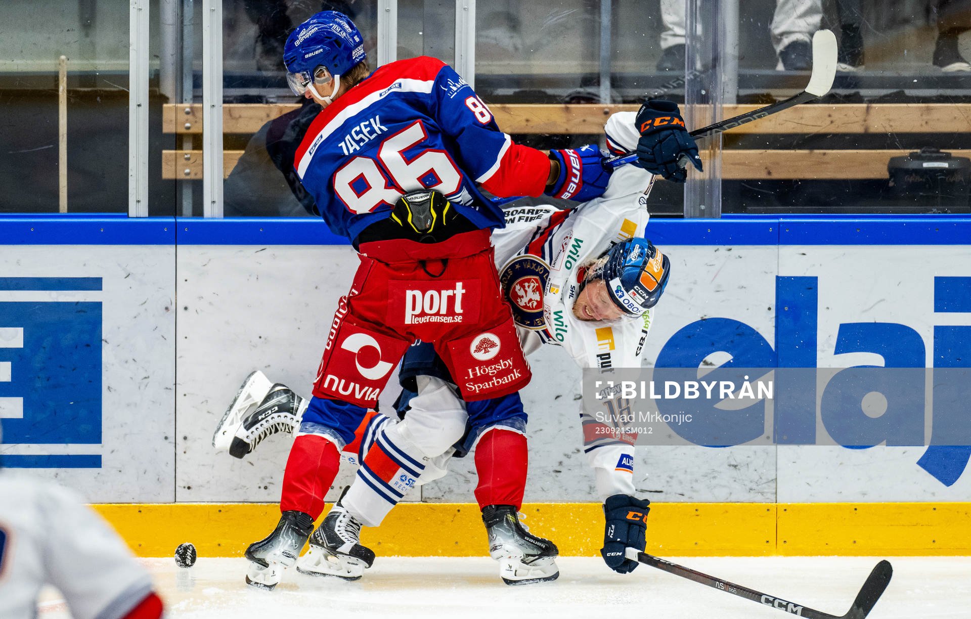 Oskarshamns Lukas Jasek och Växjös Marcus Sylvegård