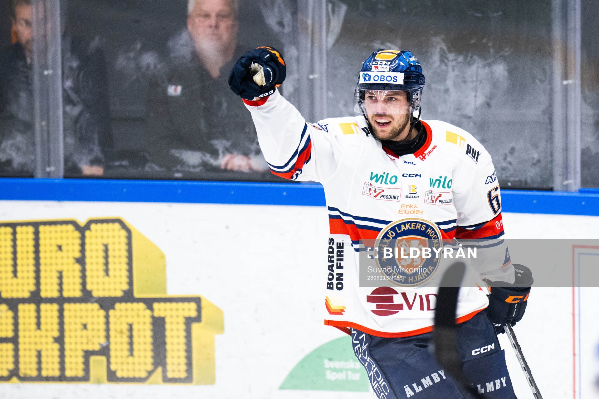 Växjös Manuel Ågren jublar