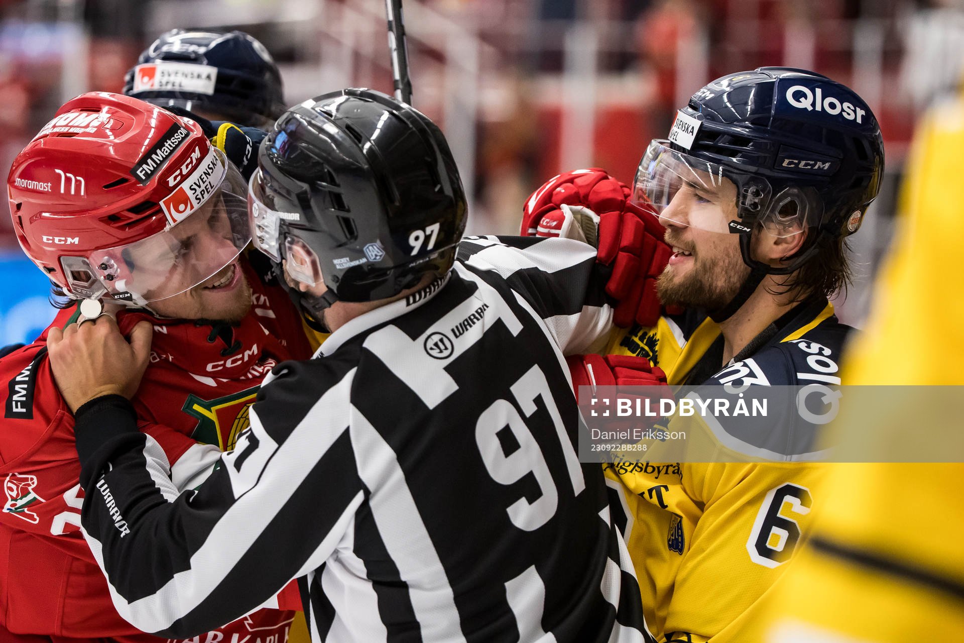Moras Gustav Willman-Borvik och Södertäljes Olli Vainio