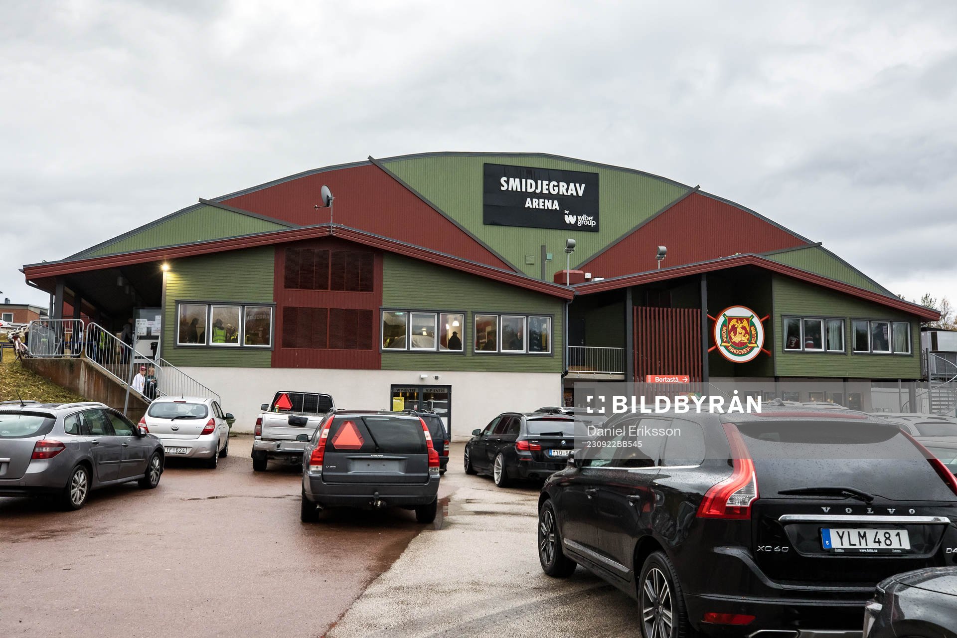 Smidjegrav arena innan ishockeymatchen i Hockeyallsvenskan