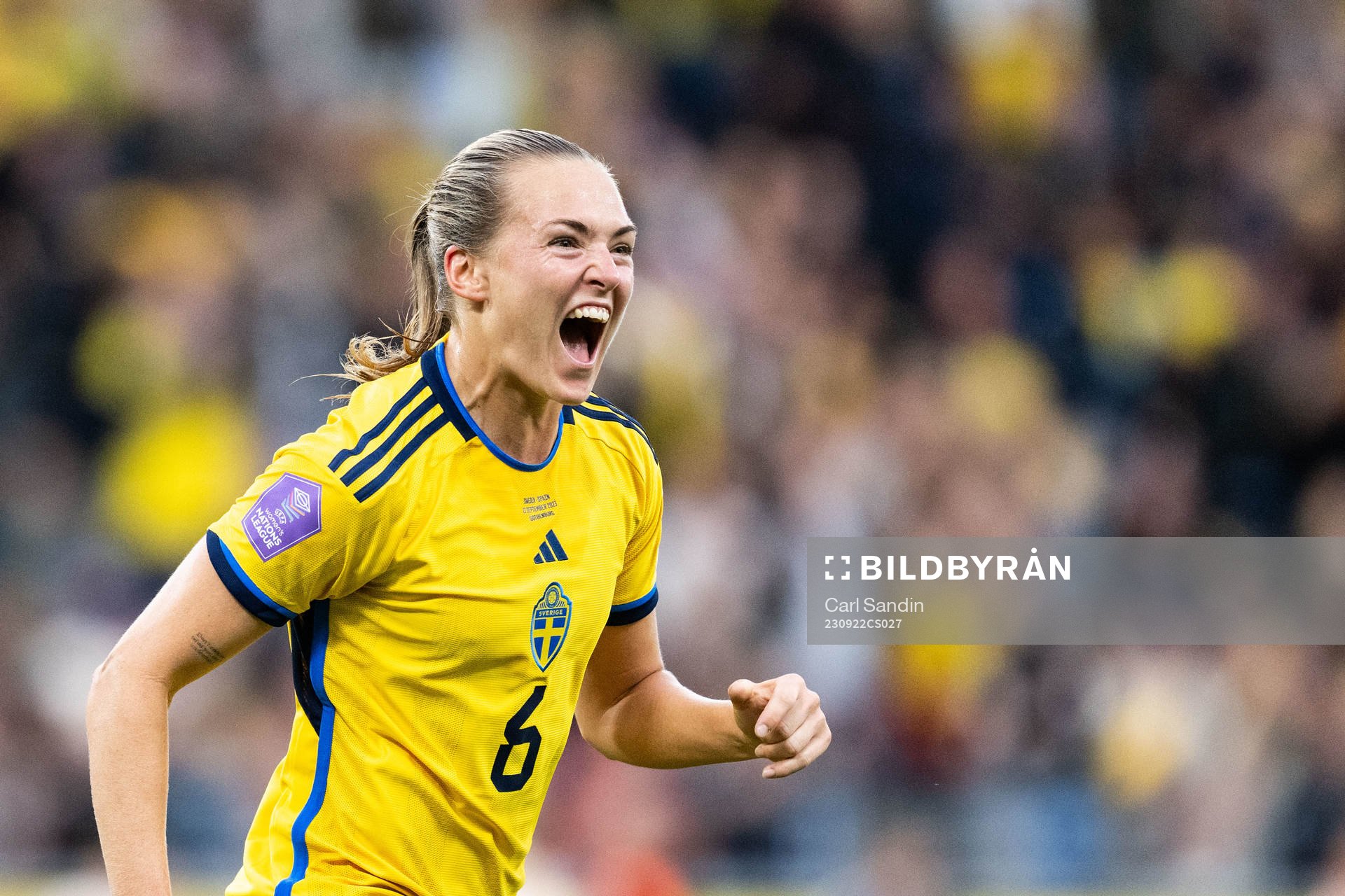 Magdalena Eriksson of Sweden celebrates