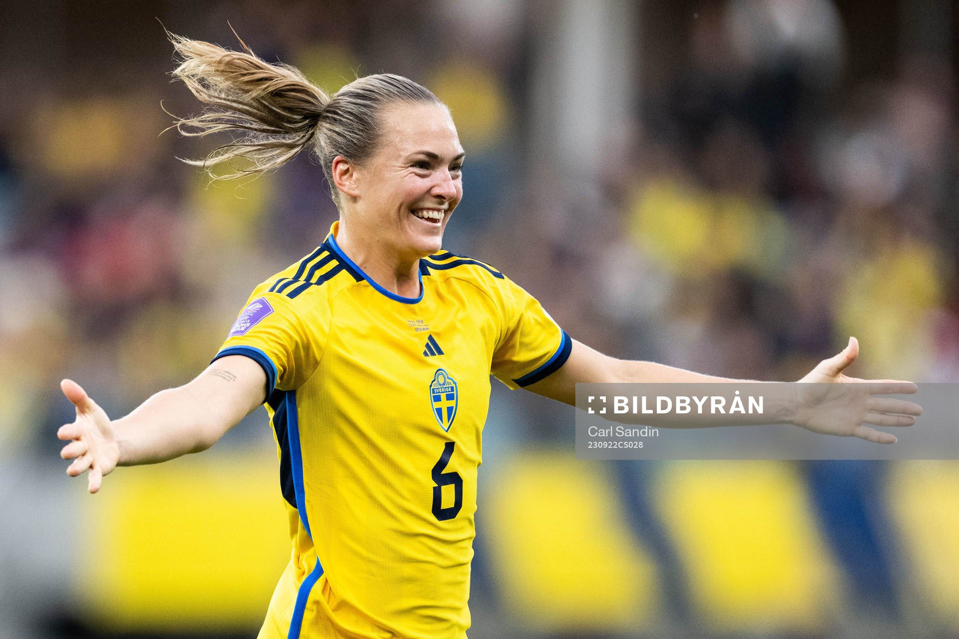 Magdalena Eriksson of Sweden celebrates