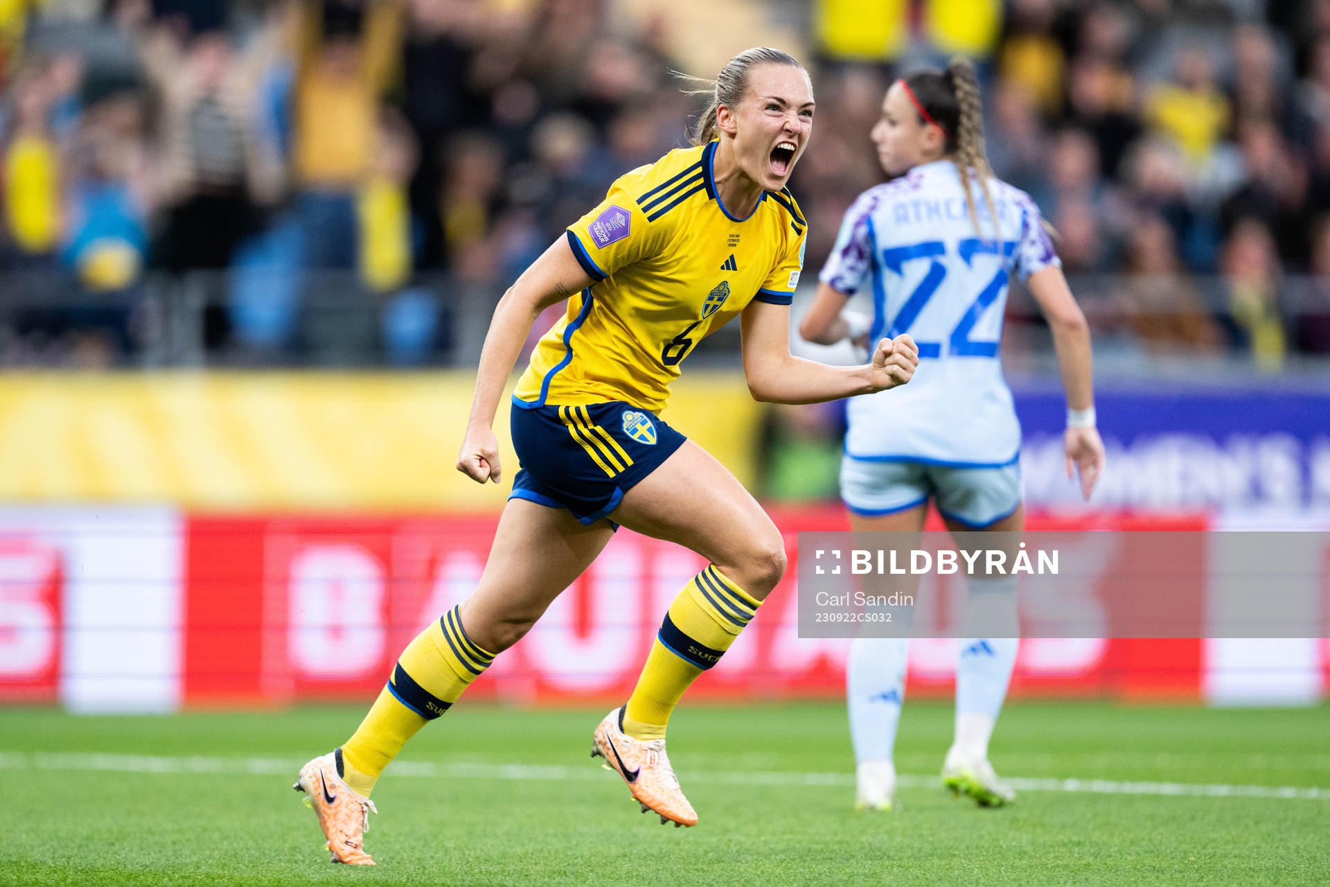 Magdalena Eriksson of Sweden celebrates