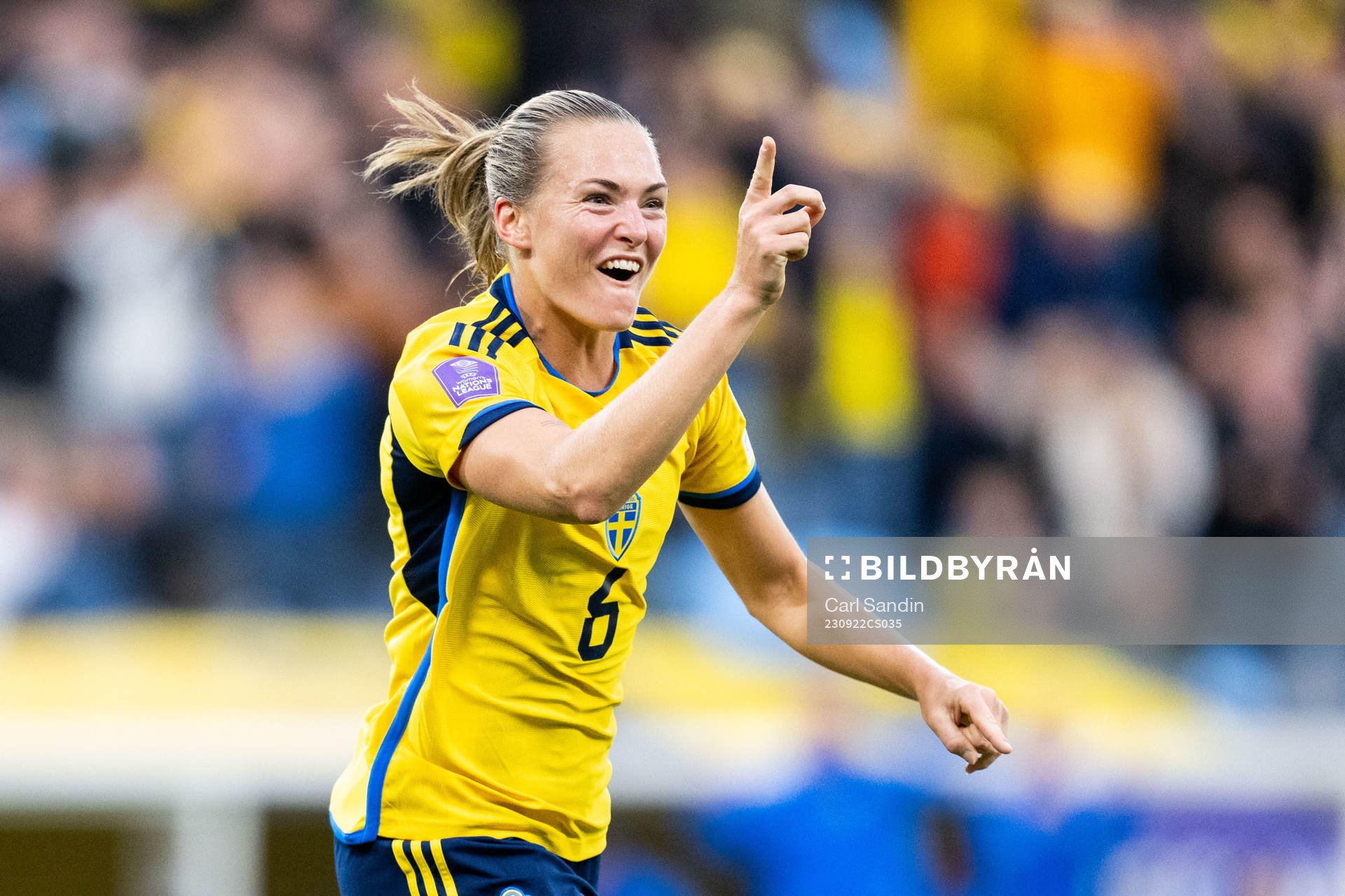 Magdalena Eriksson of Sweden celebrates