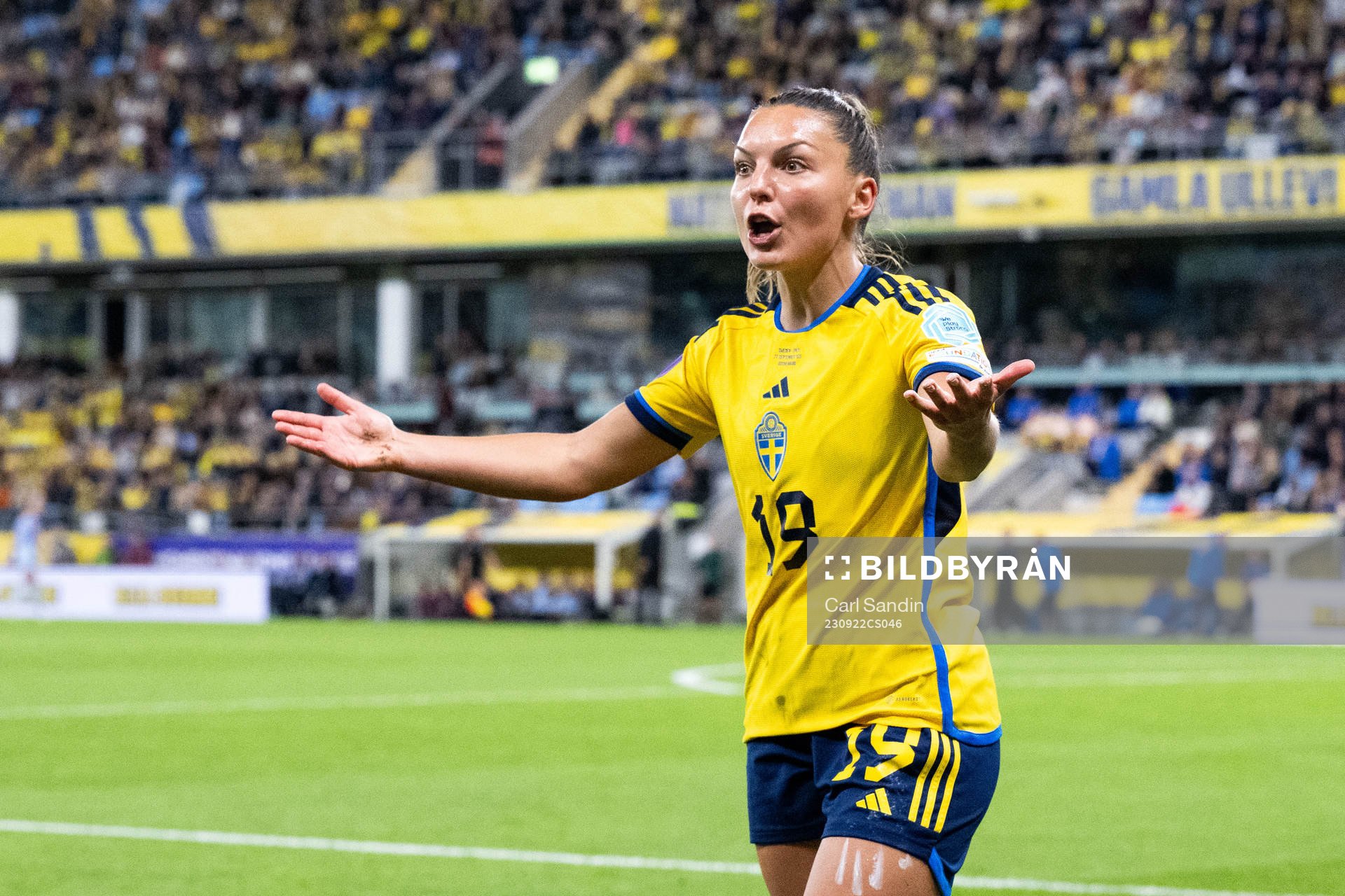 Johanna Rytting Kaneryd of Sweden reacts