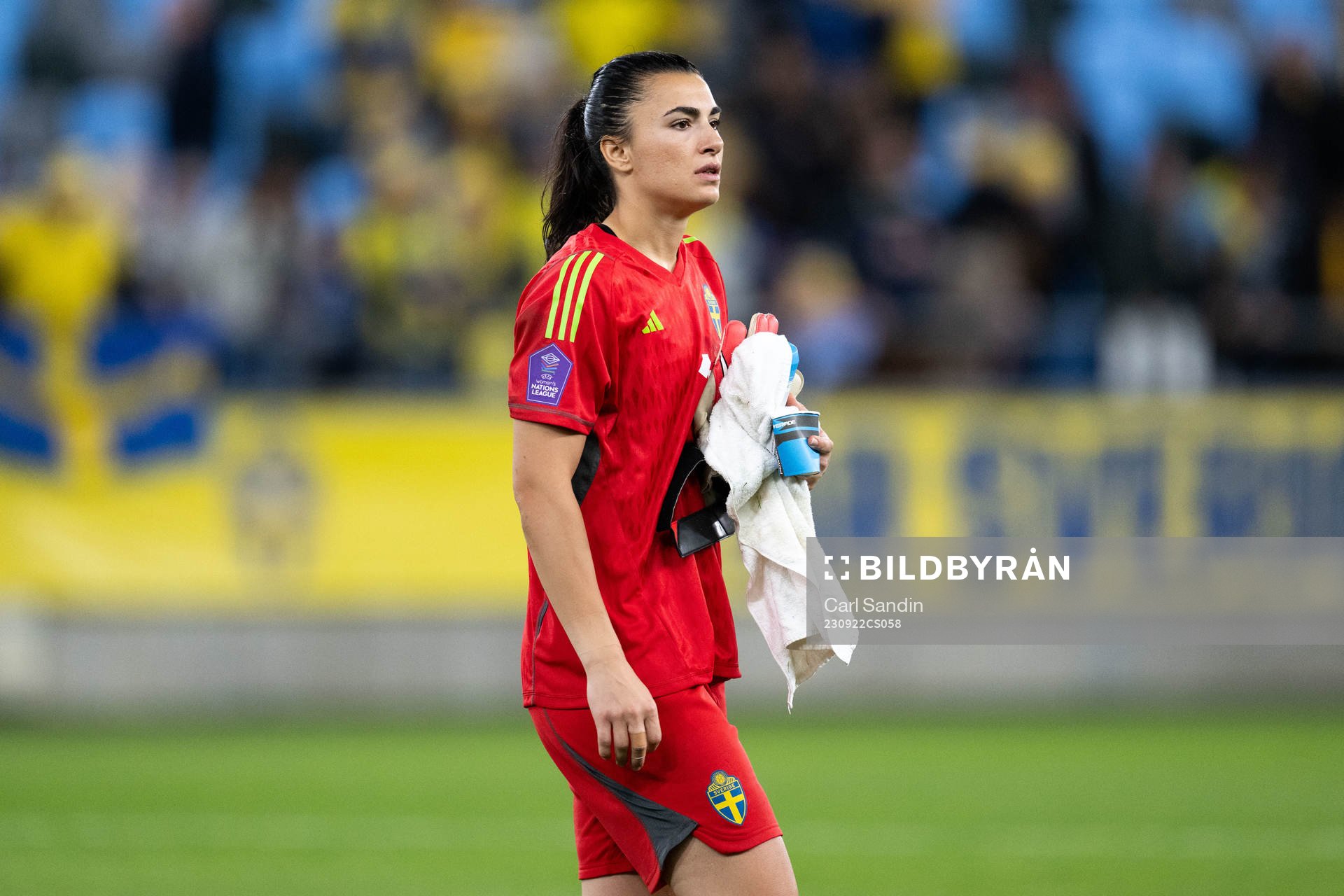 Goalkeeper Zecira Musovic of Sweden looks dejected