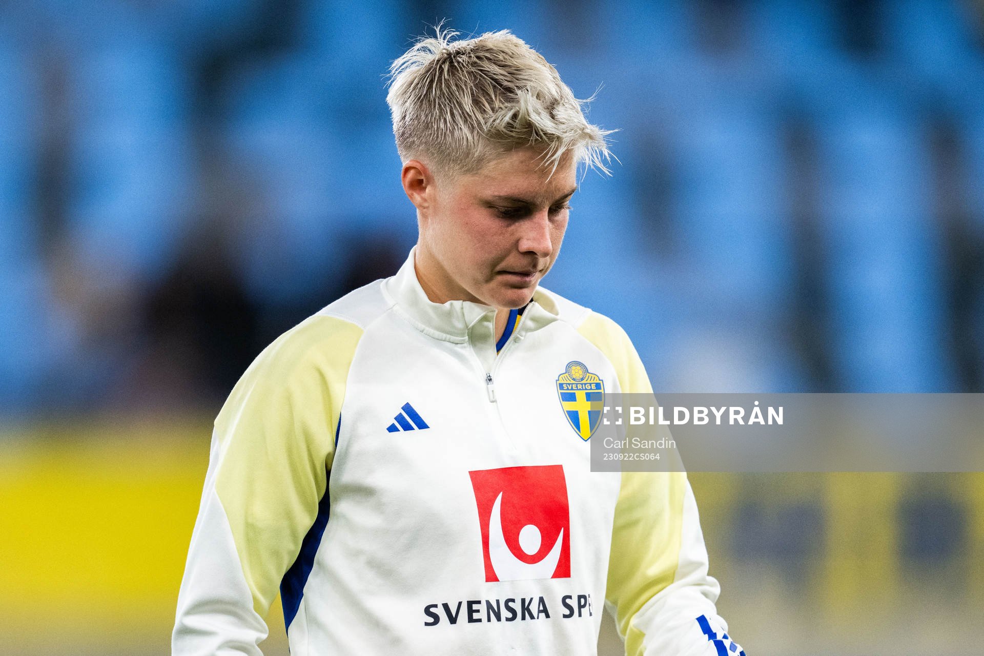 Lina Hurtig of Sweden looks dejected