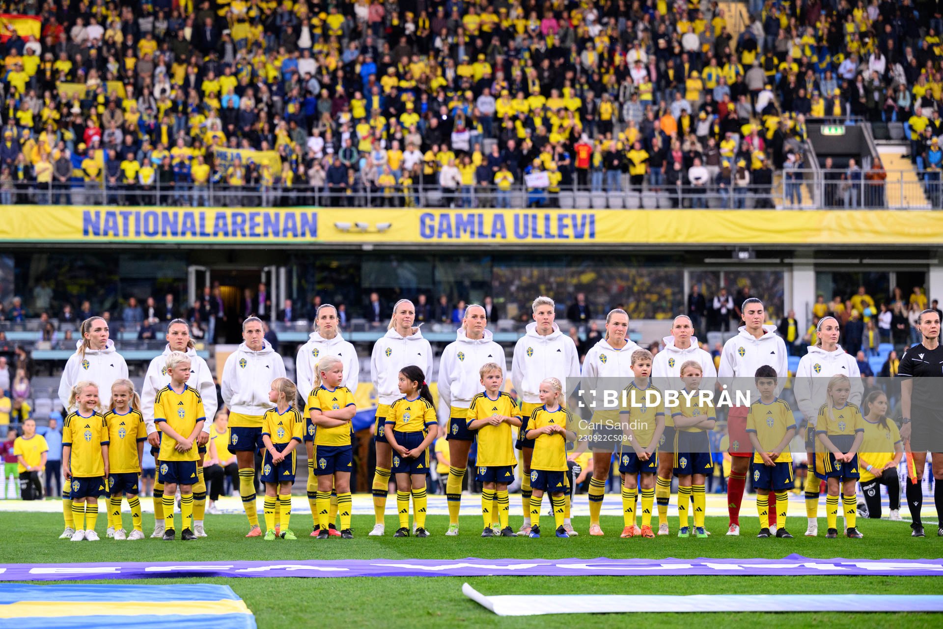 Players of Sweden at lineup