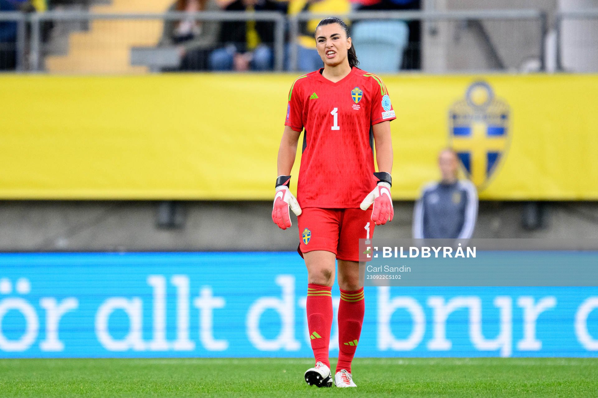 goalkeeper Zecira Musovic of Sweden