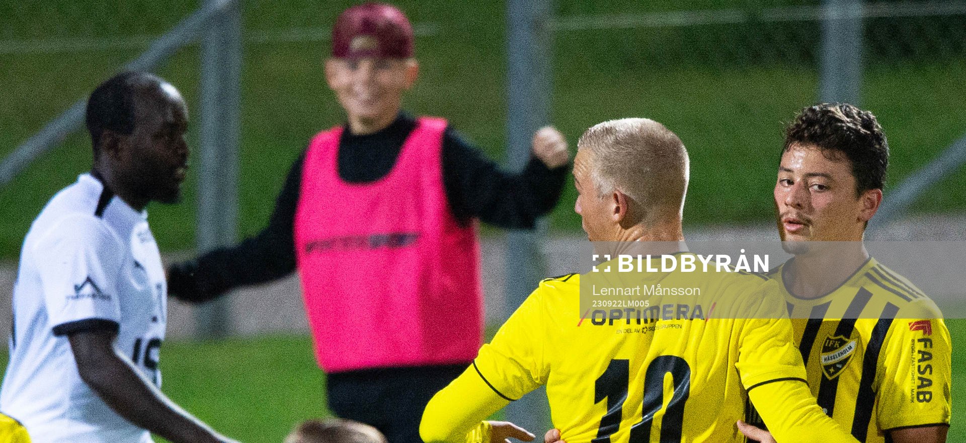 Jubel i matchen i division 2 mellan IFK Hässleholm och IFK
