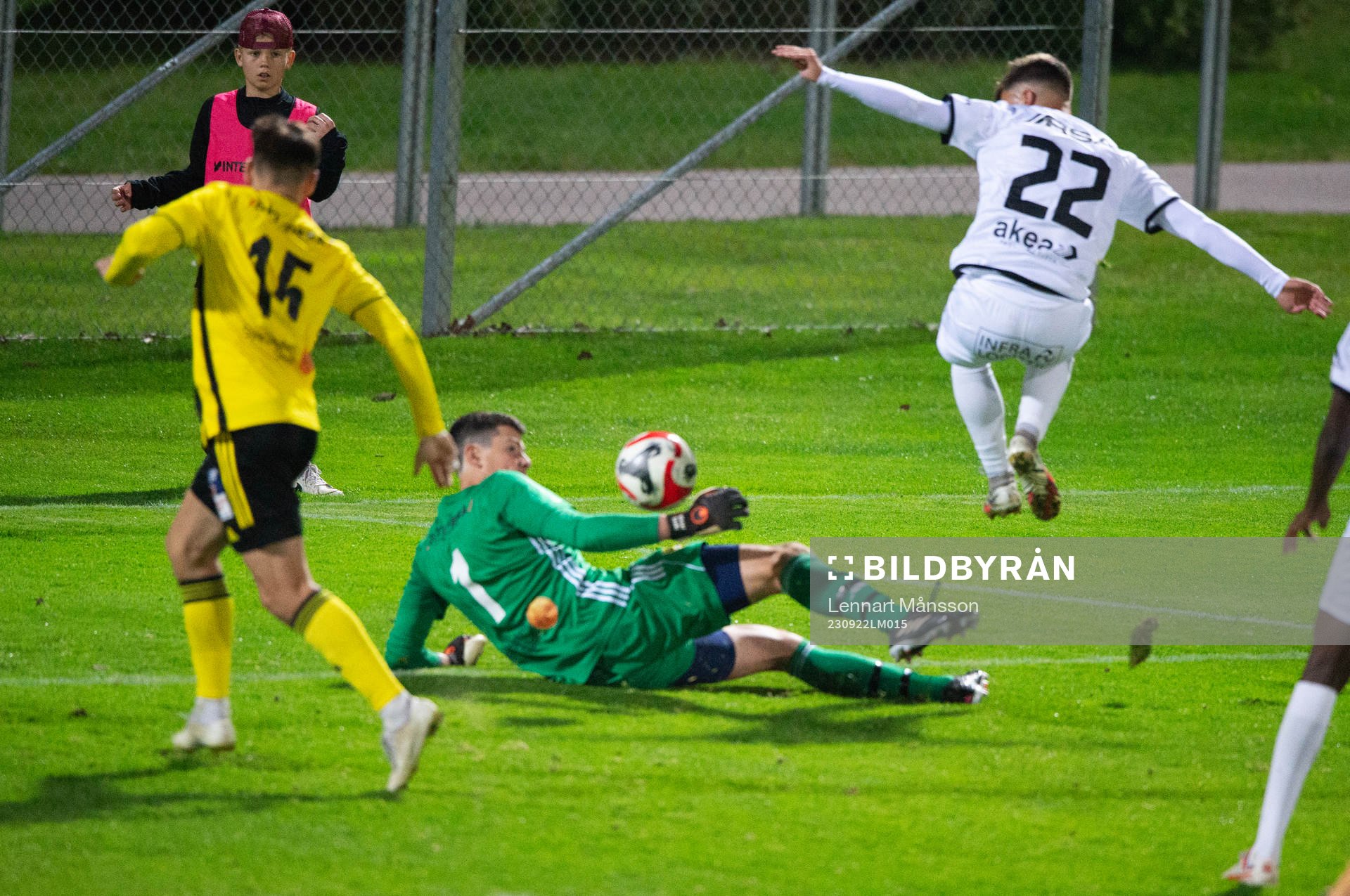 IFK Hässleholms målvakt Victor Stulic i matchen i