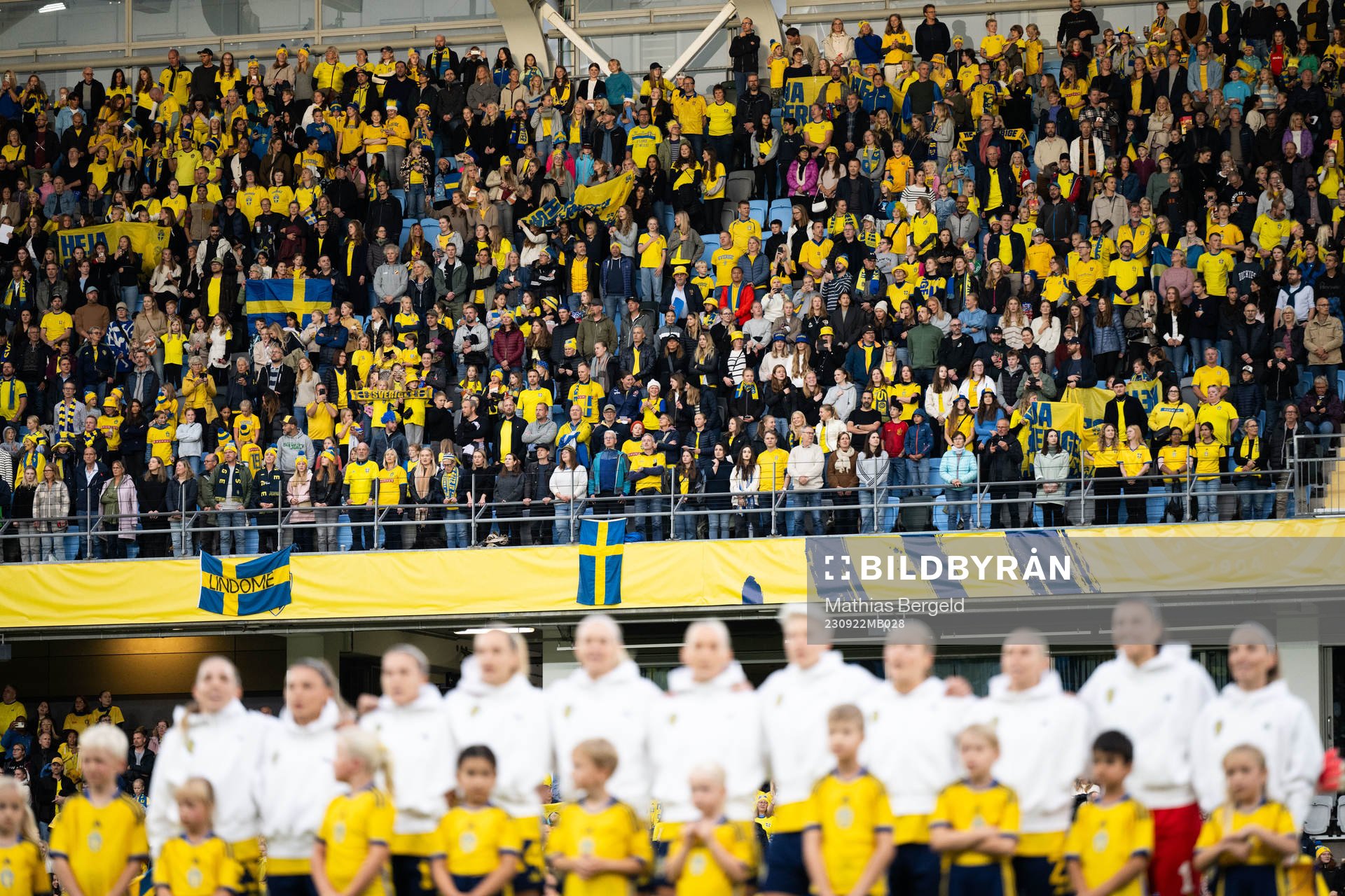Spectators in the stands
