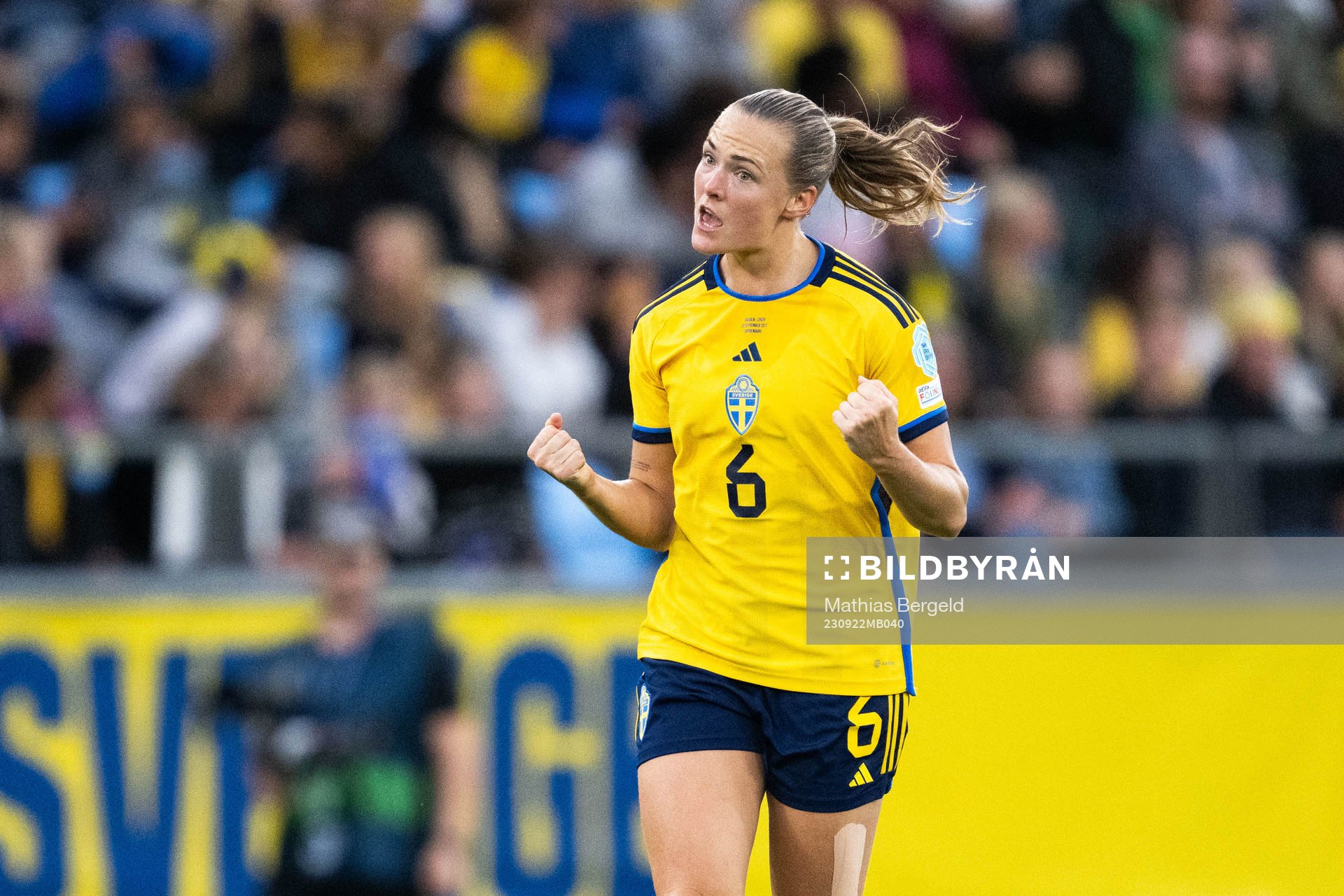 Magdalena Eriksson of Sweden celebrates
