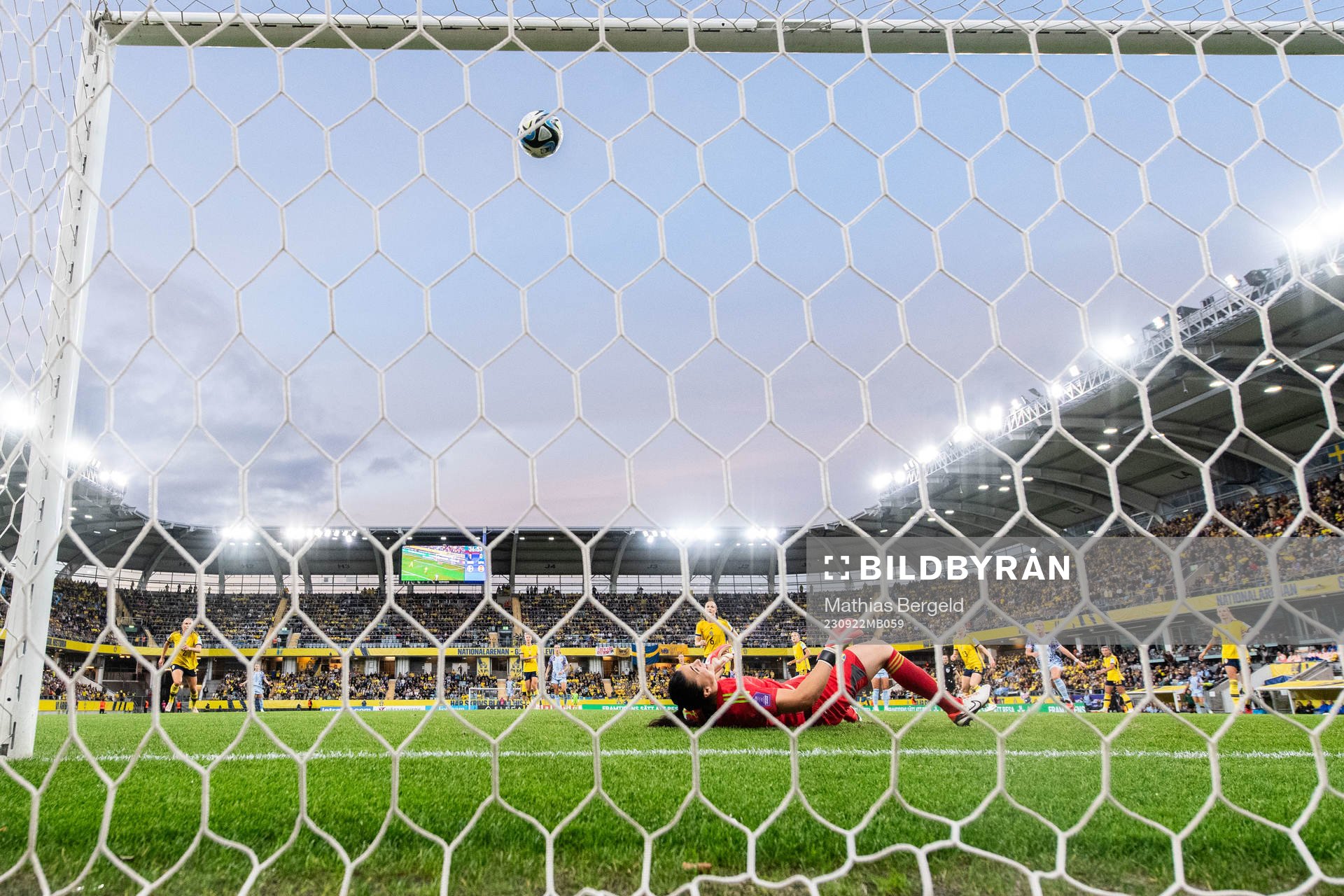 Goalkeeper Zecira Musovic of Sweden looks dejected