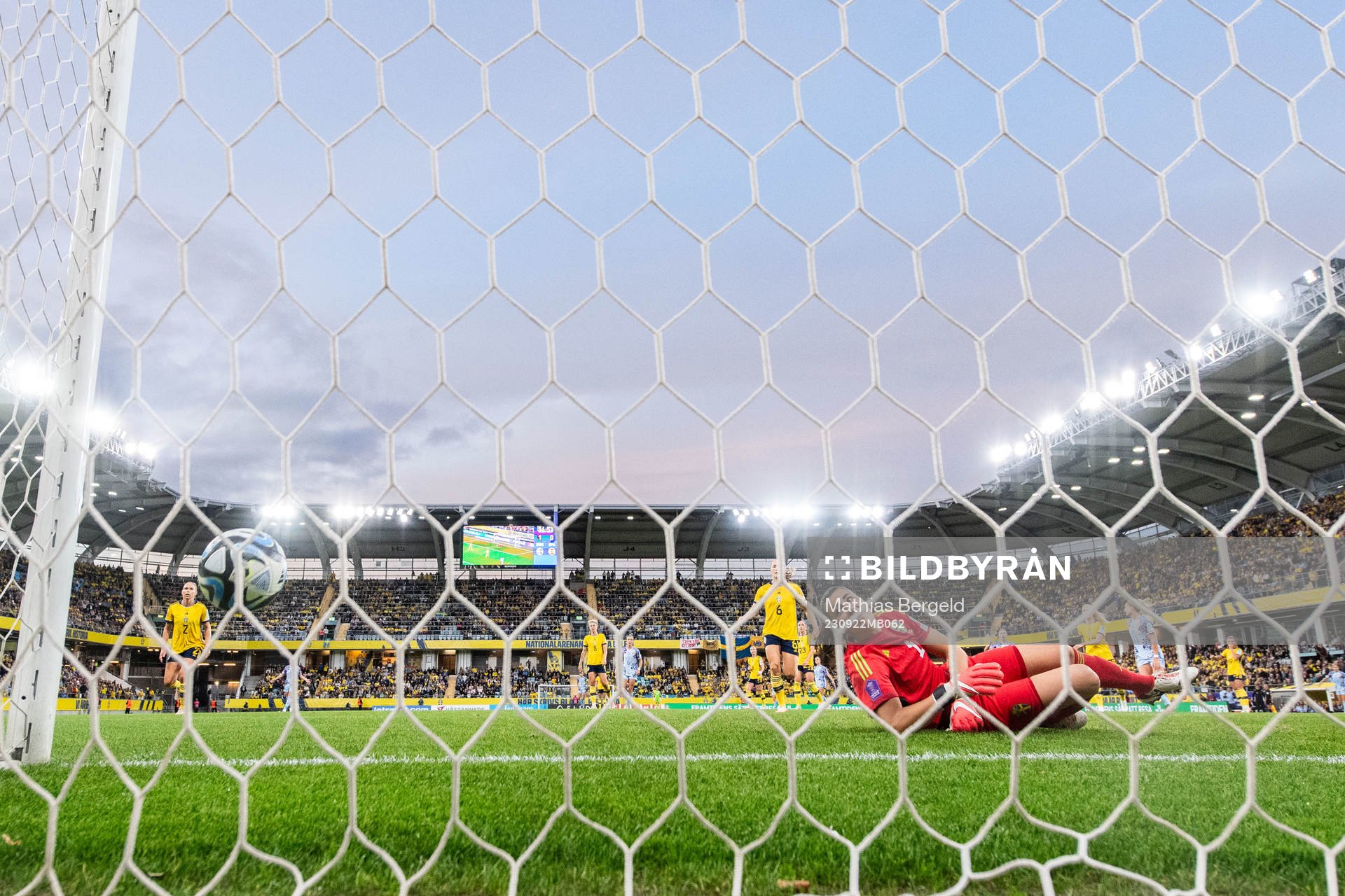 Goalkeeper Zecira Musovic of Sweden looks dejected