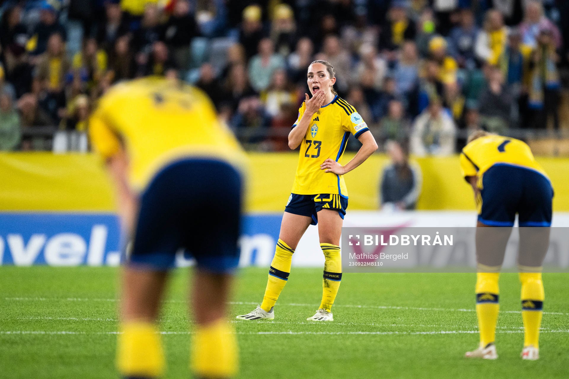 Elin Rubensson of Sweden looks dejected