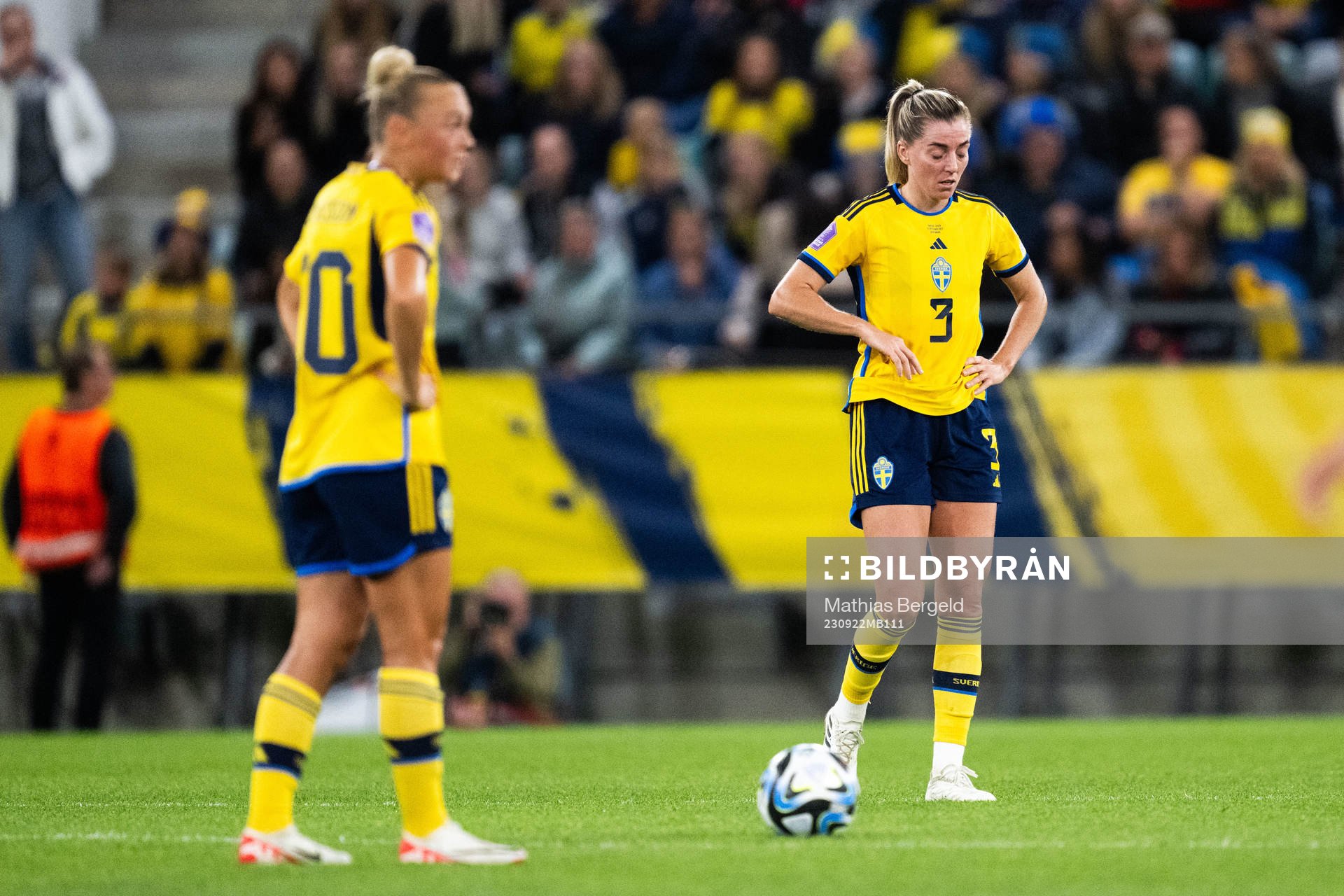 Linda Sembrant of Sweden looks dejected